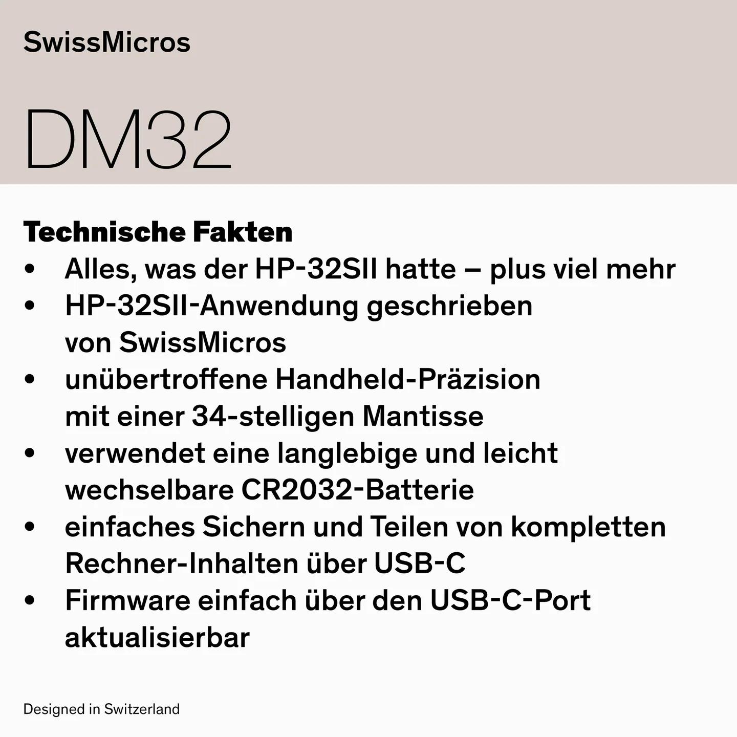 Wissenschaftlicher Taschenrechner DM32