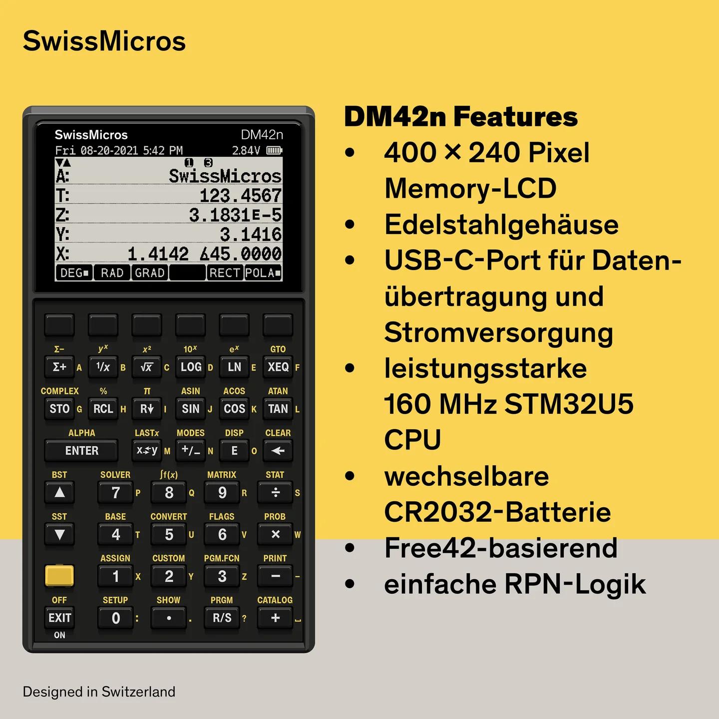 Wissenschaftlicher Taschenrechner DM42n