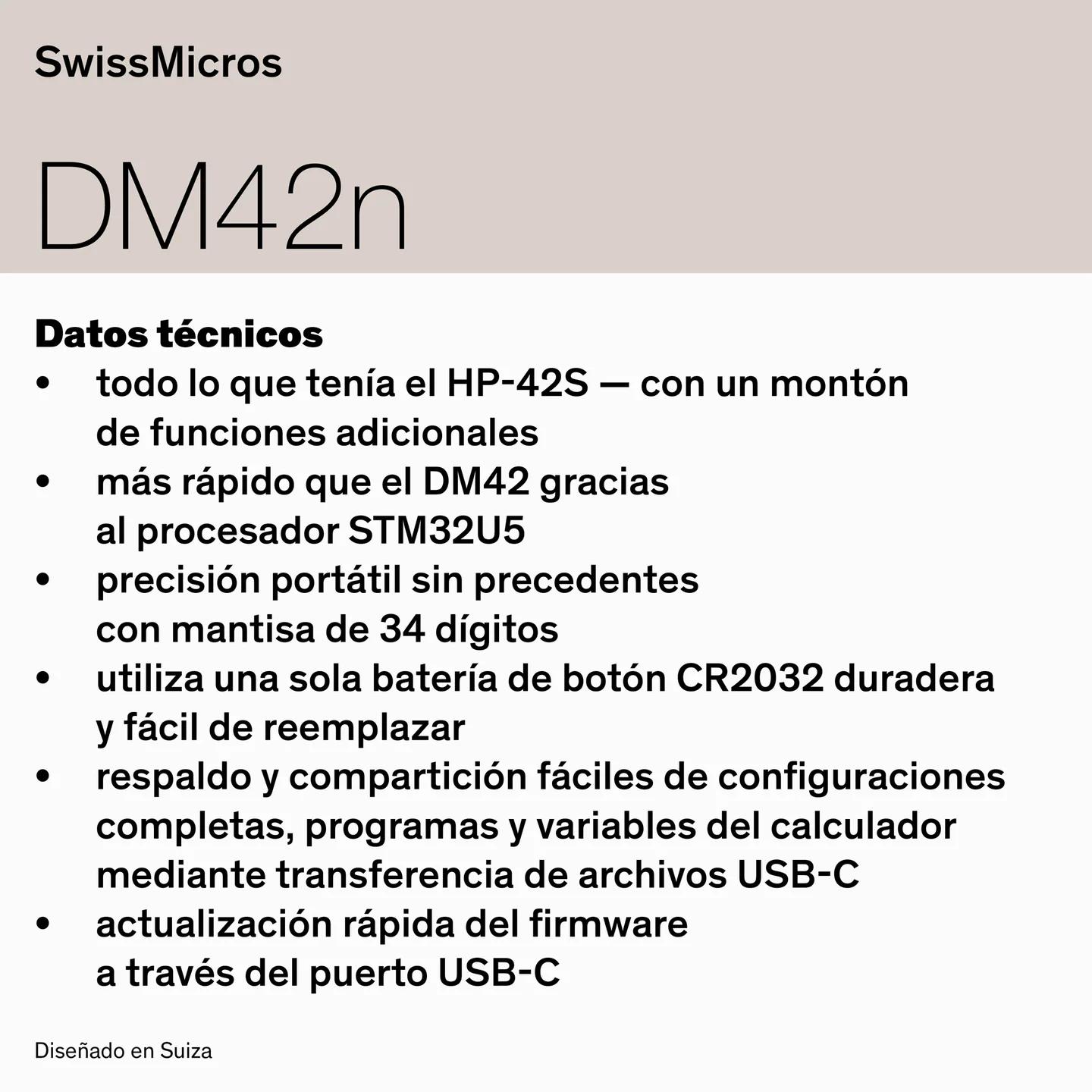 Calculadora científica DM42n