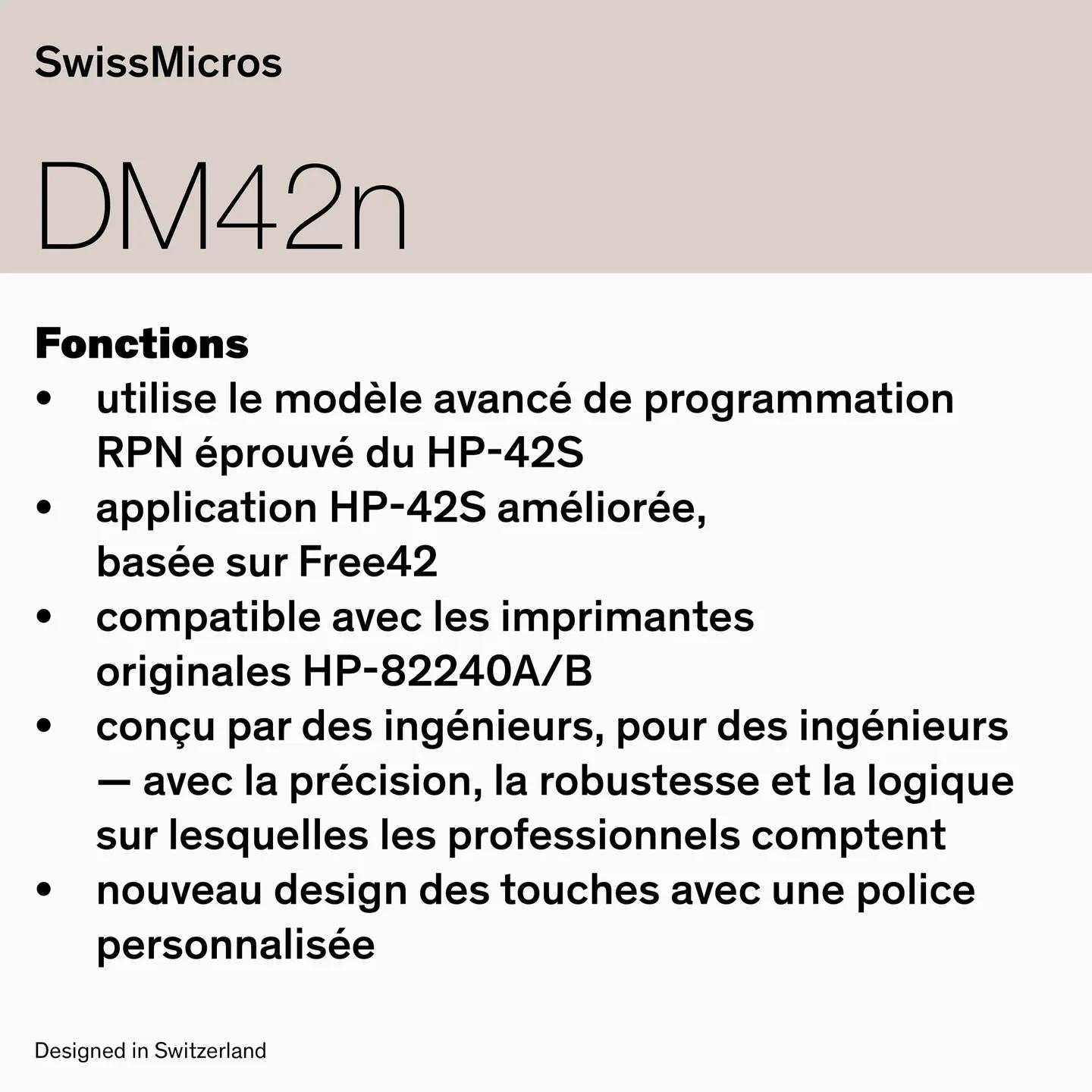 Calculatrice scientifique DM42n