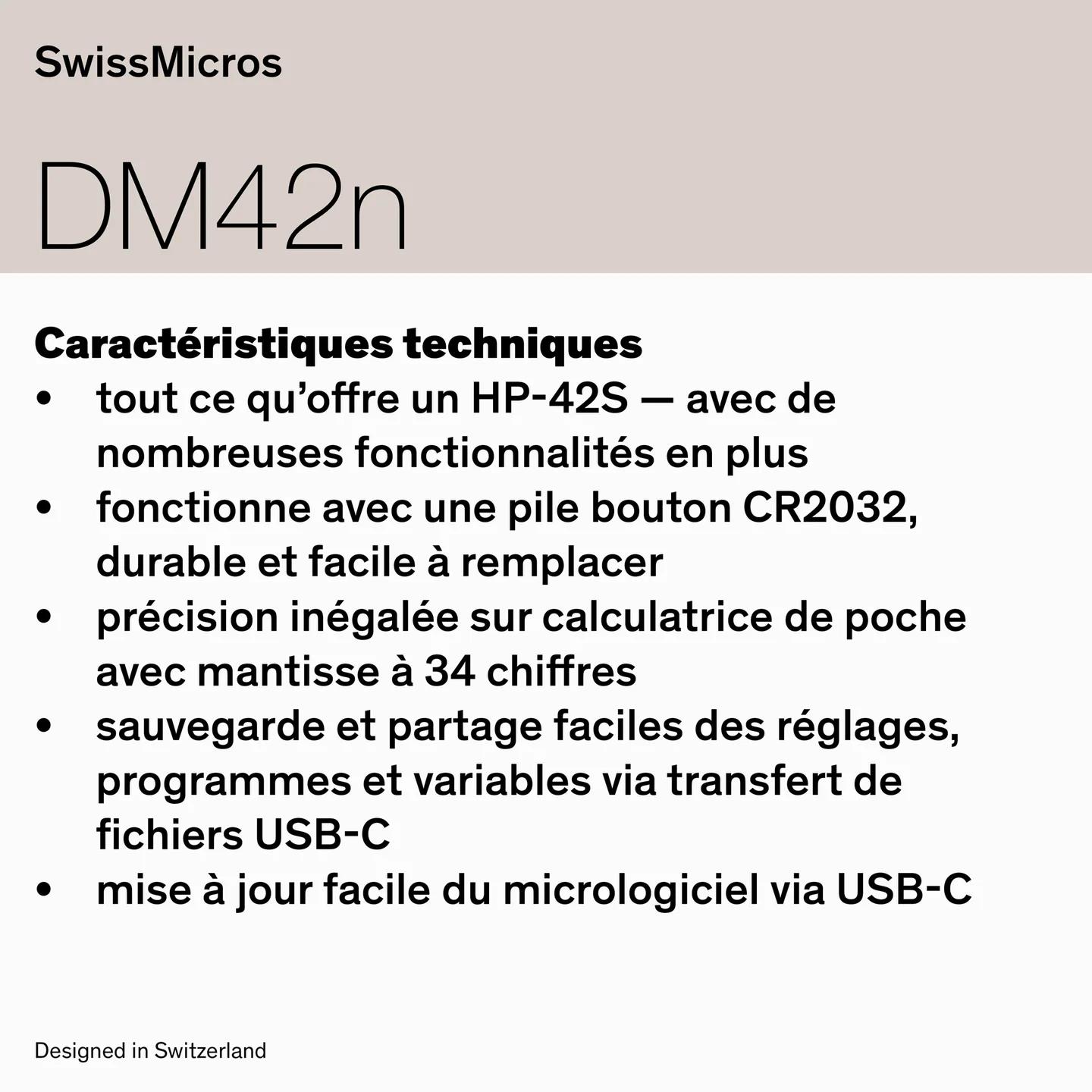 Calculatrice scientifique DM42n