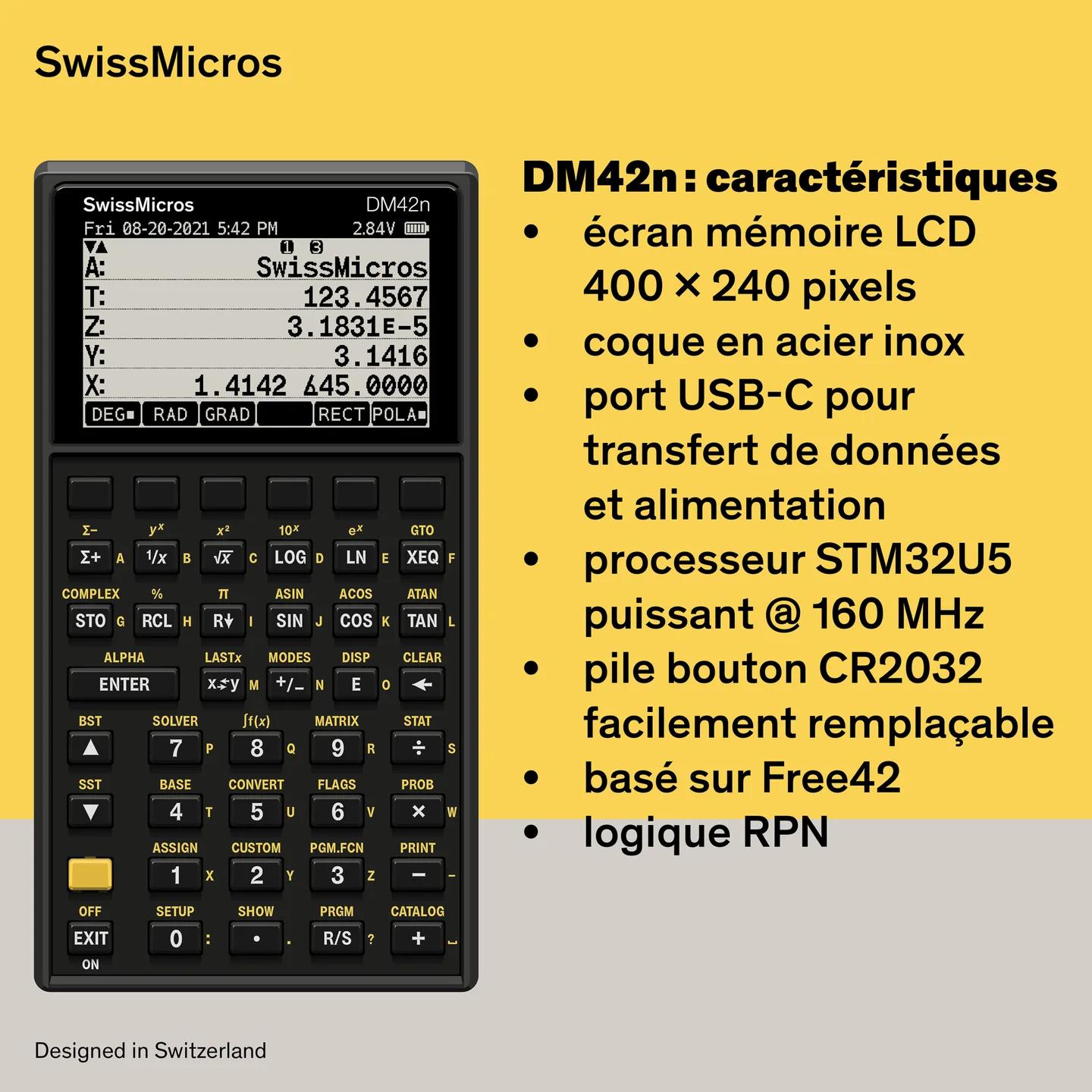 Calculatrice scientifique DM42n