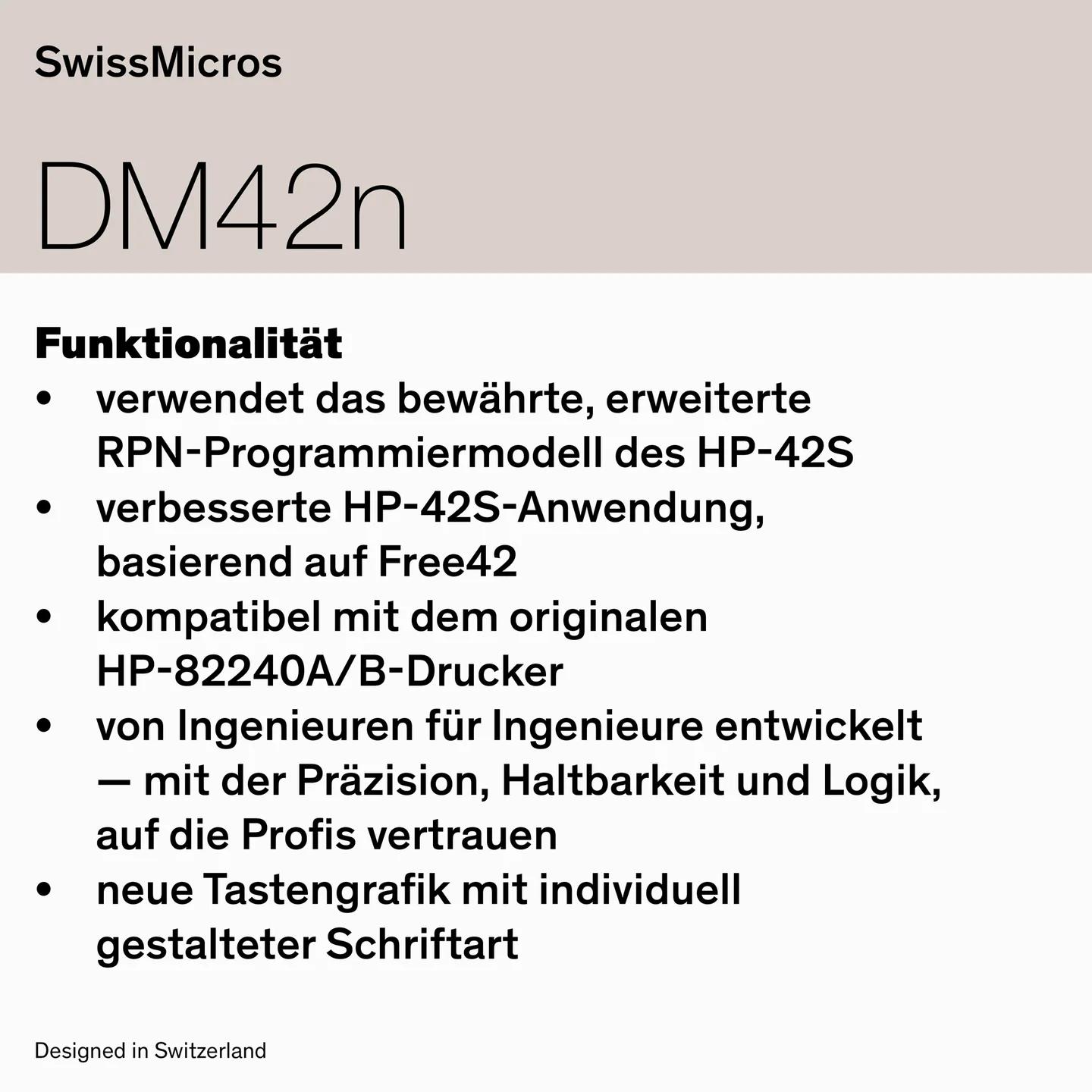 Wissenschaftlicher Taschenrechner DM42n