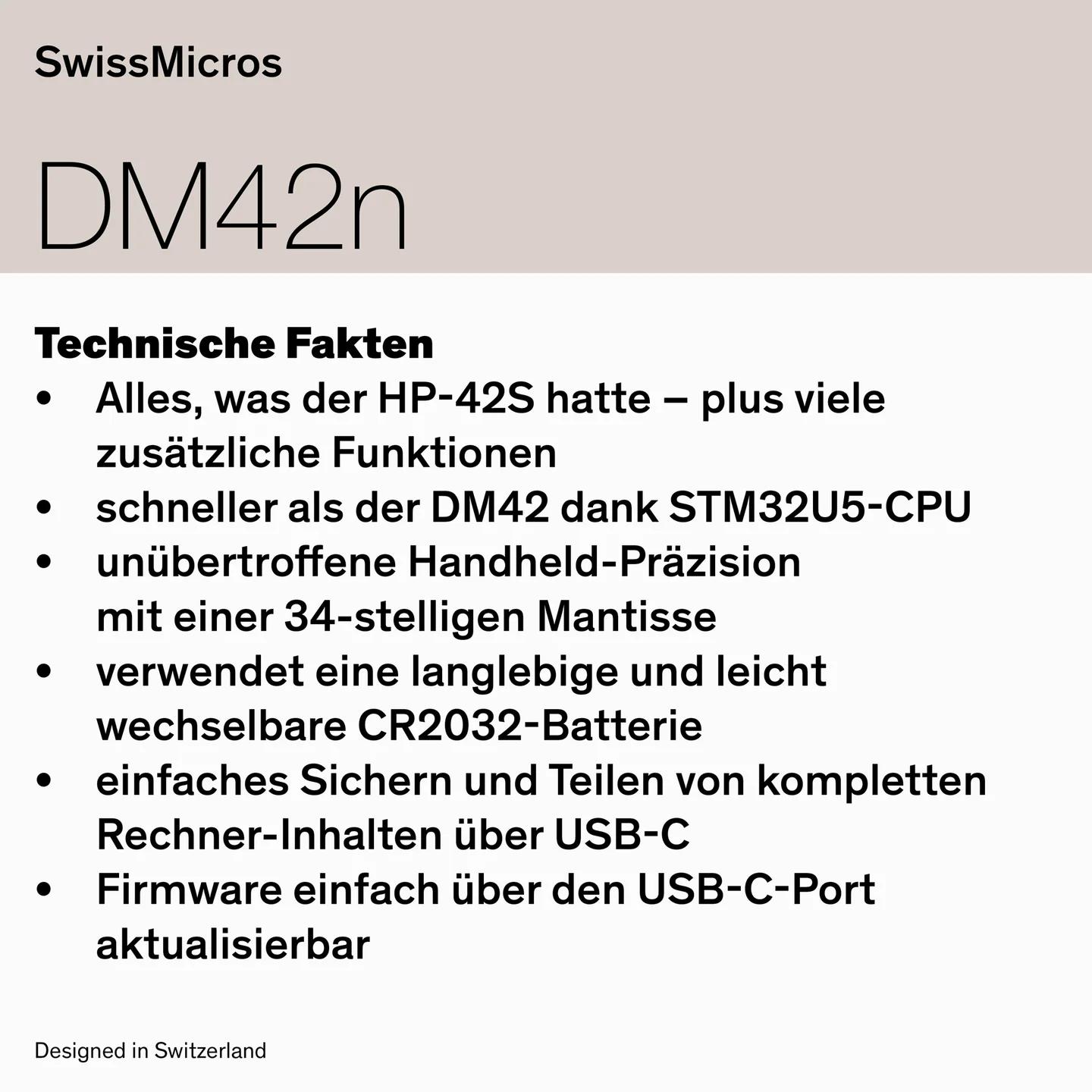 Wissenschaftlicher Taschenrechner DM42n