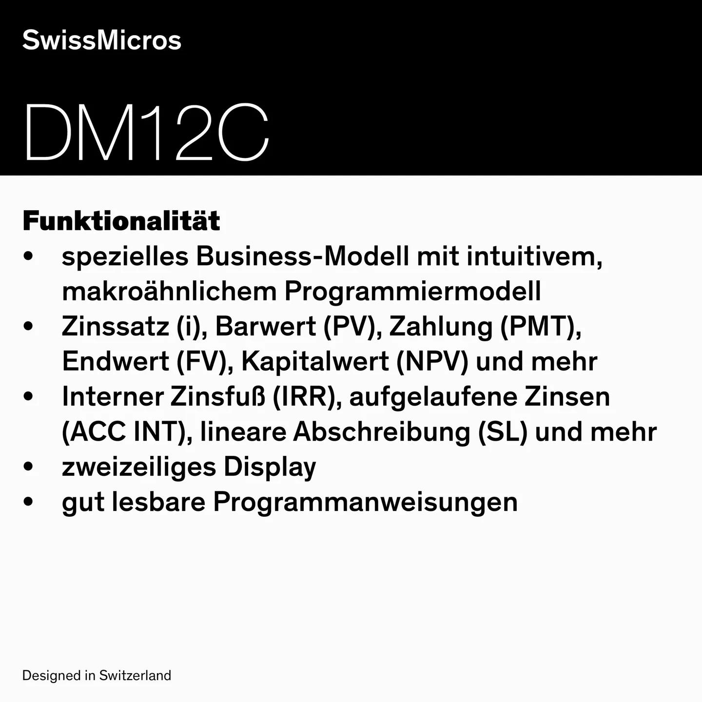 DM12C Finanzrechner