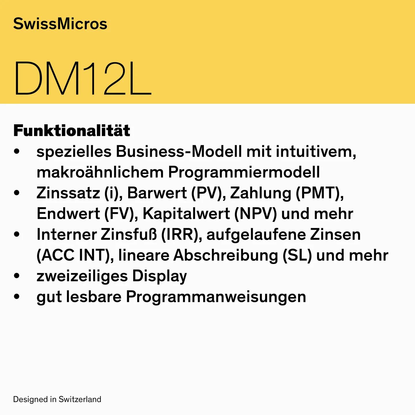 Finanzrechner DM12L
