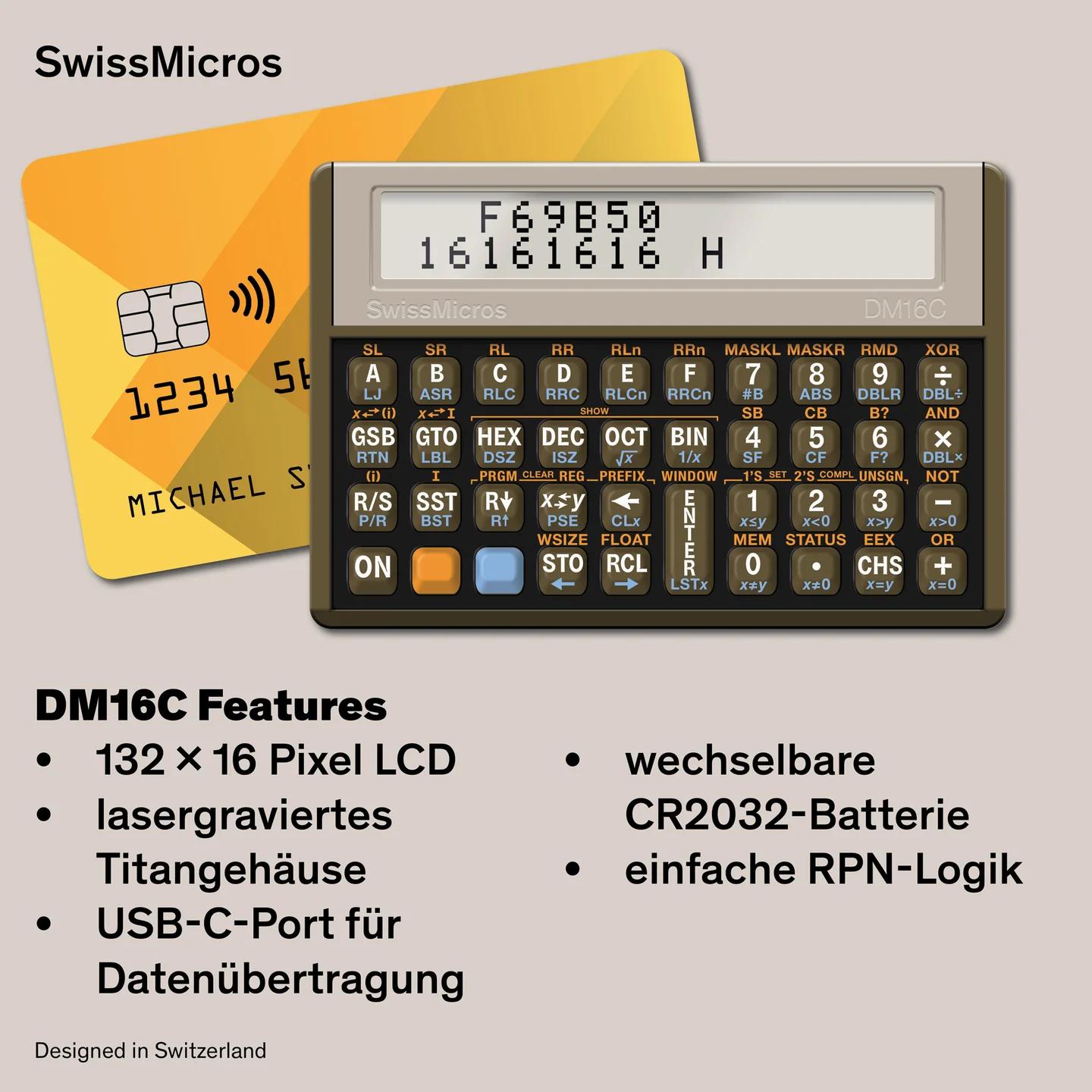 DM16C Programmier-Taschenrechner