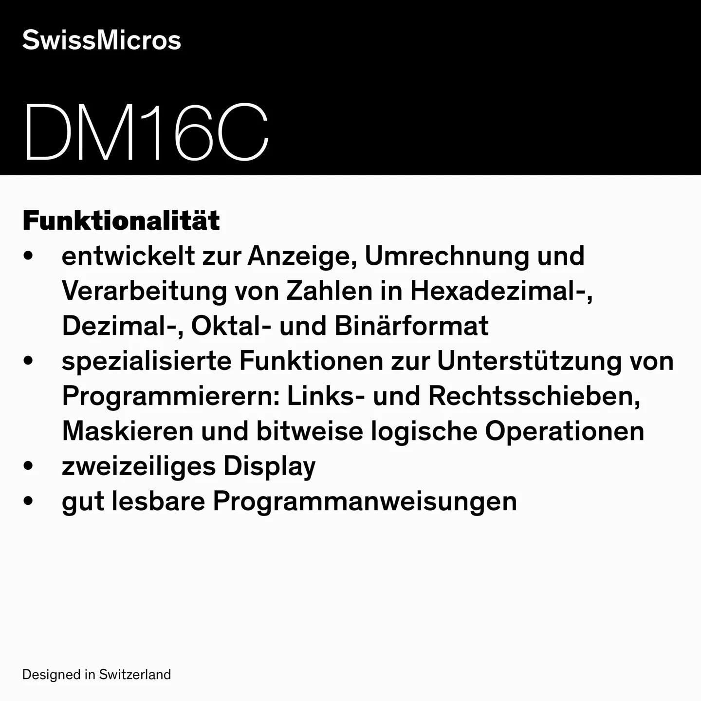 DM16C Programmier-Taschenrechner