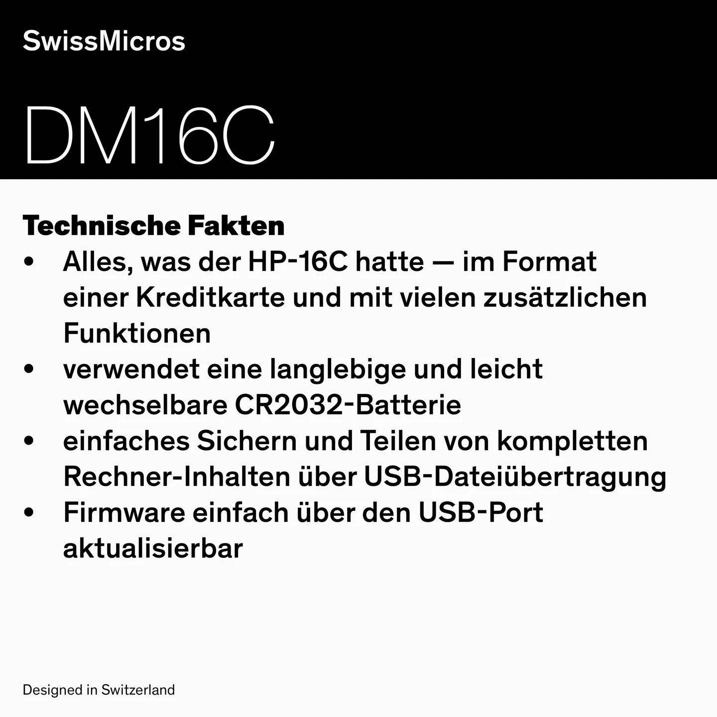 DM16C Programmier-Taschenrechner