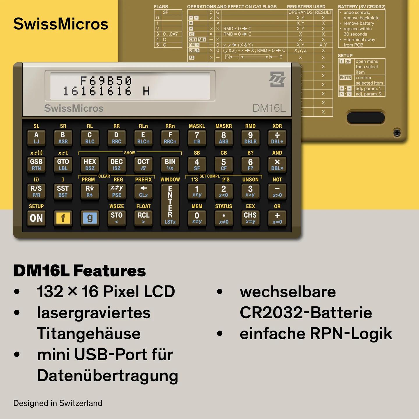 DM16L Programmier-Taschenrechner