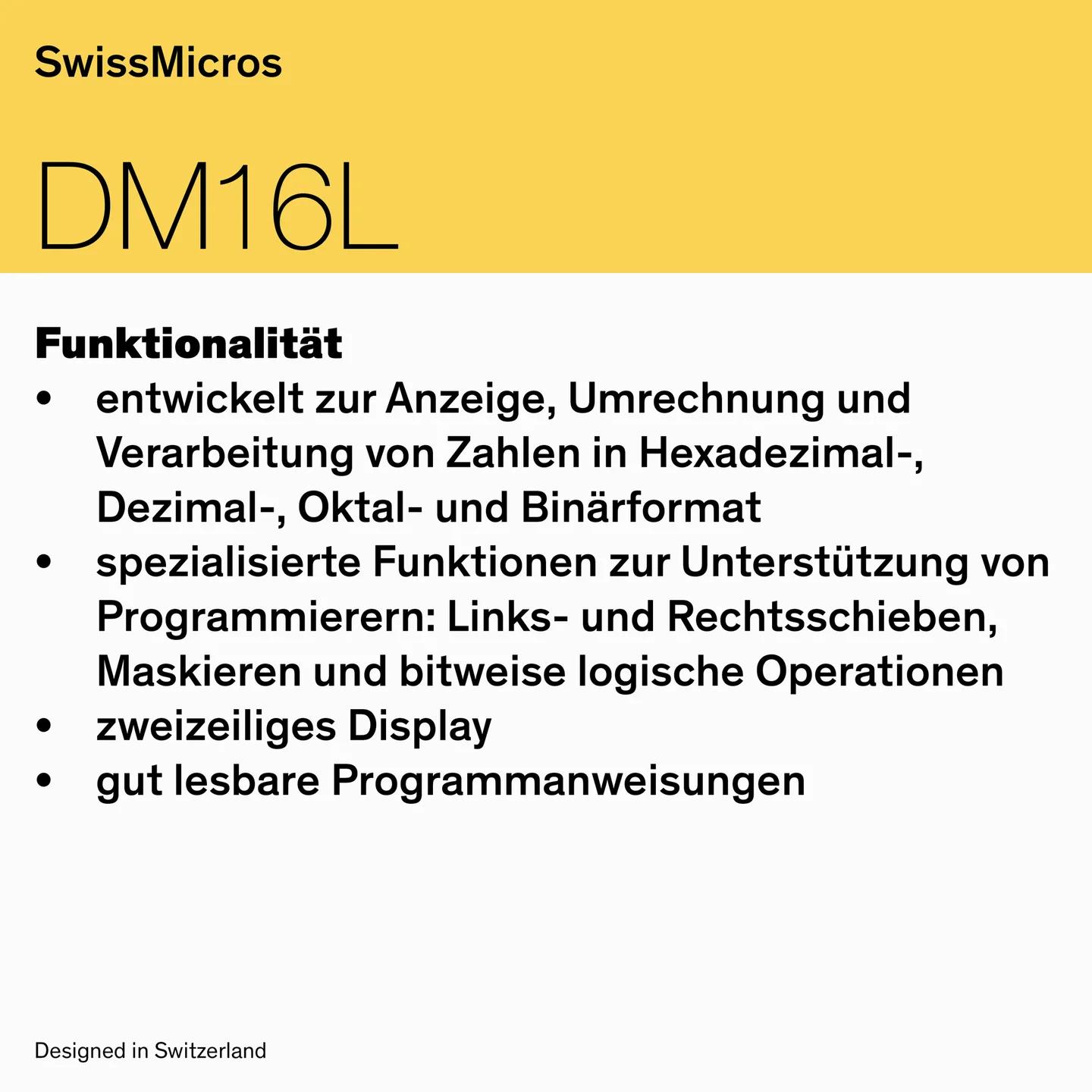 DM16L Programmier-Taschenrechner