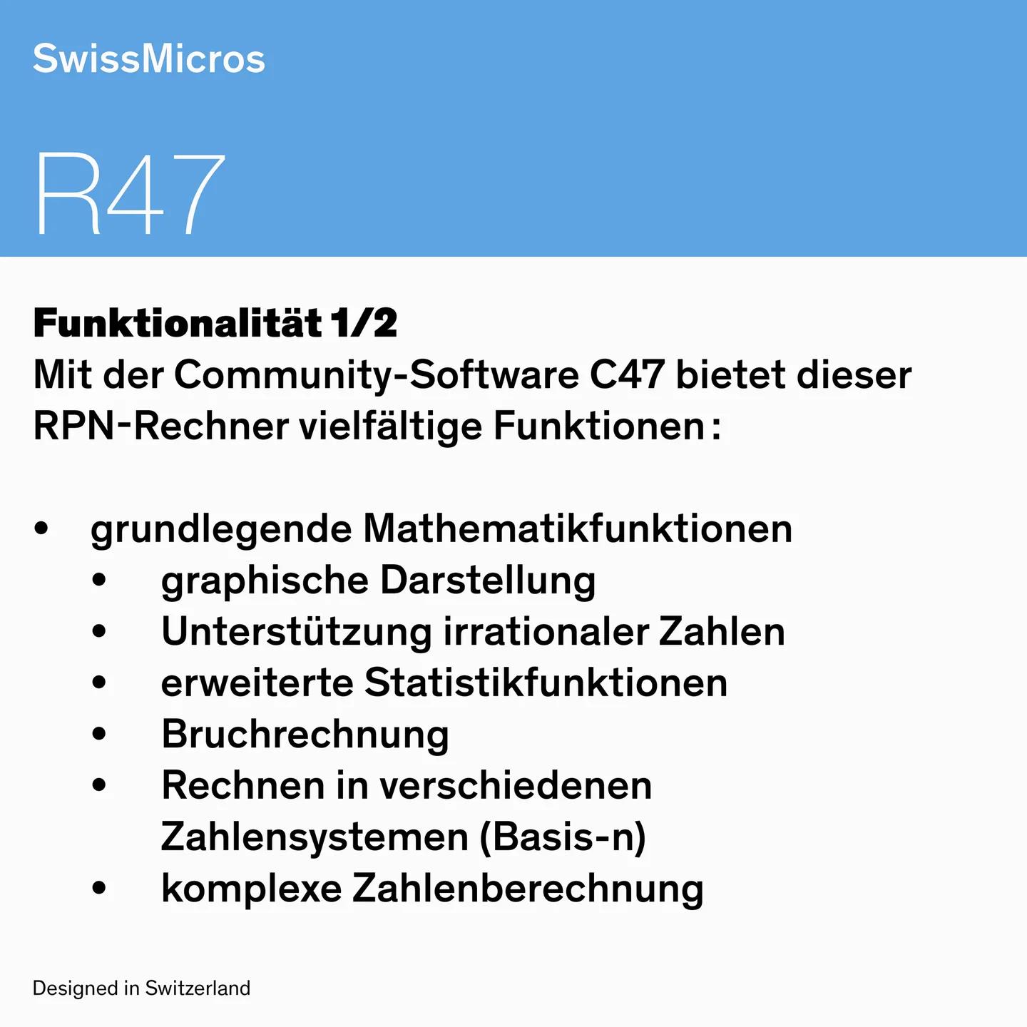 R47 Wissenschaftlicher Taschenrechner