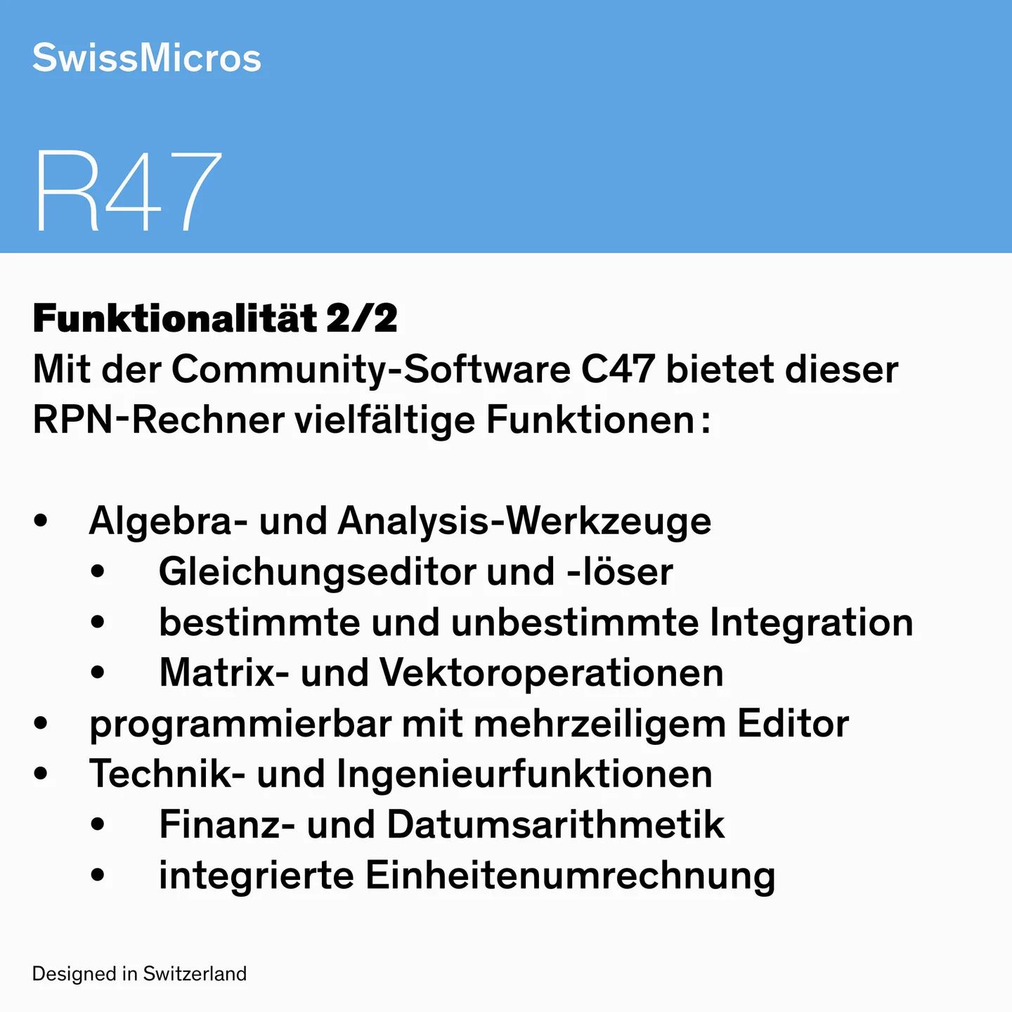 R47 Wissenschaftlicher Taschenrechner