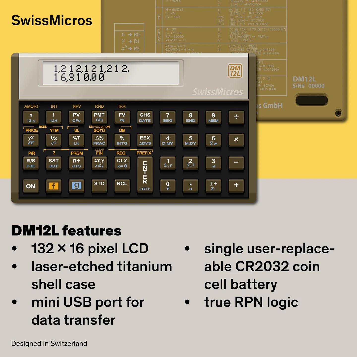 DM12L Financial Calculator