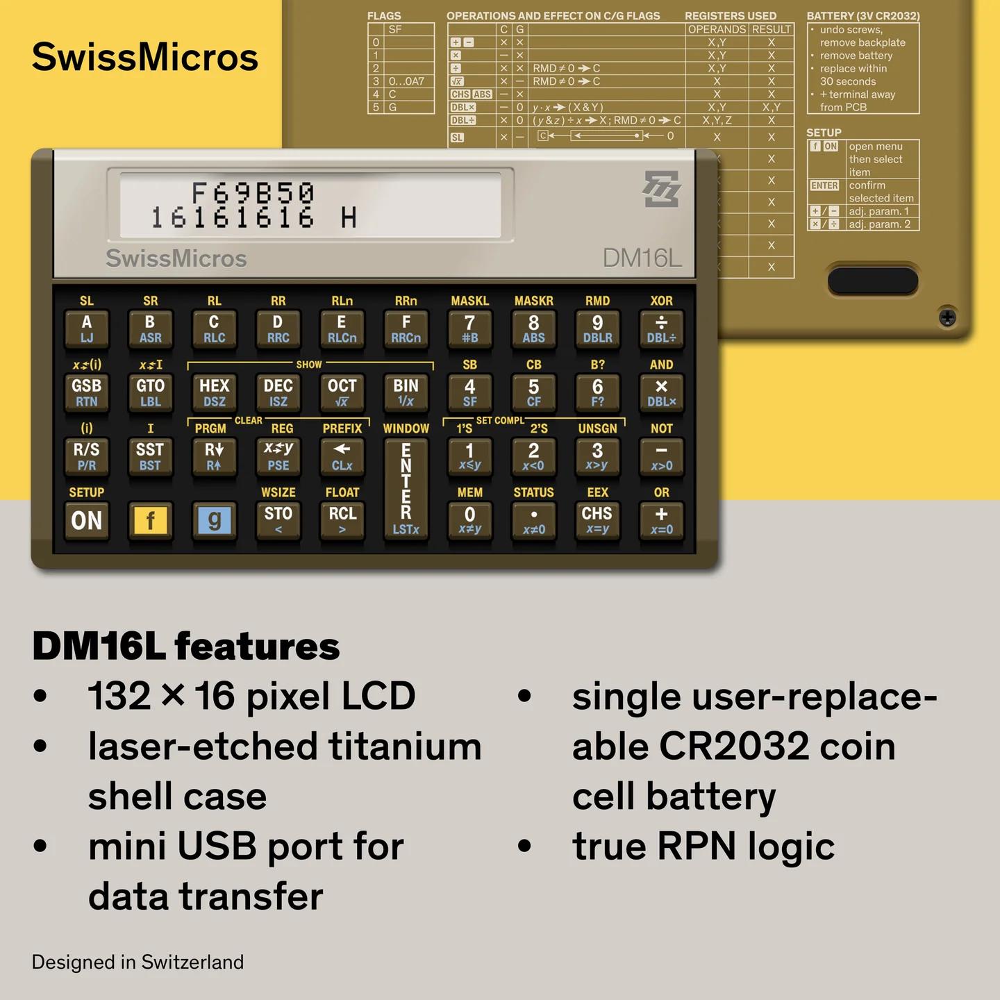 DM16L Programmer’s Calculator