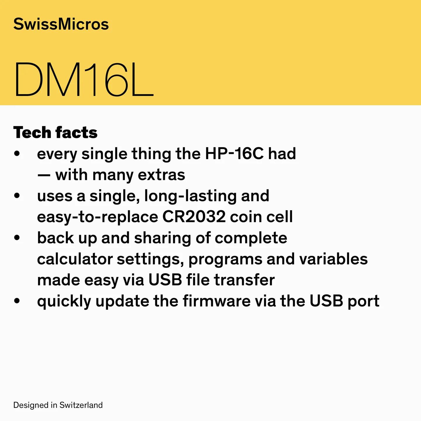 DM16L Programmer’s Calculator