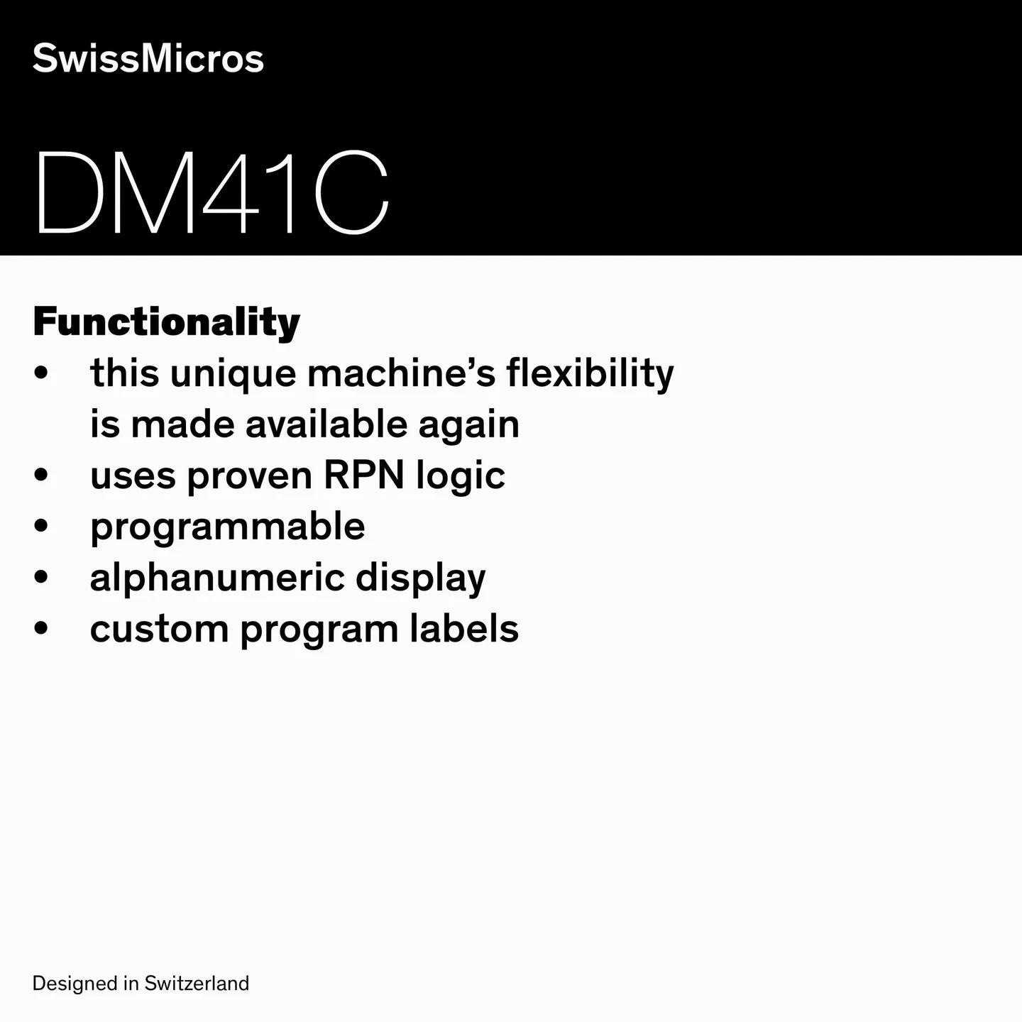 DM41C System Calculator