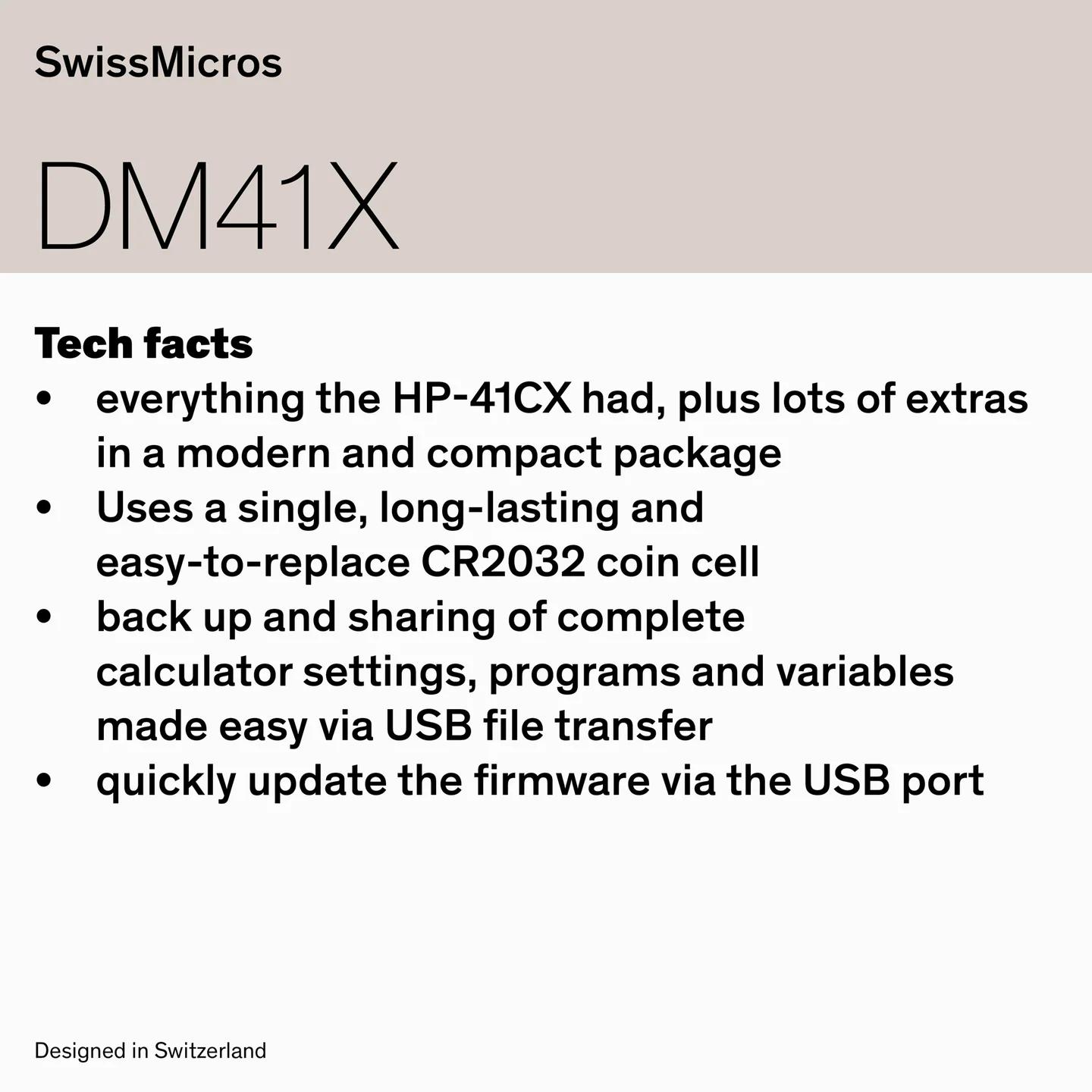 DM41X System Calculator