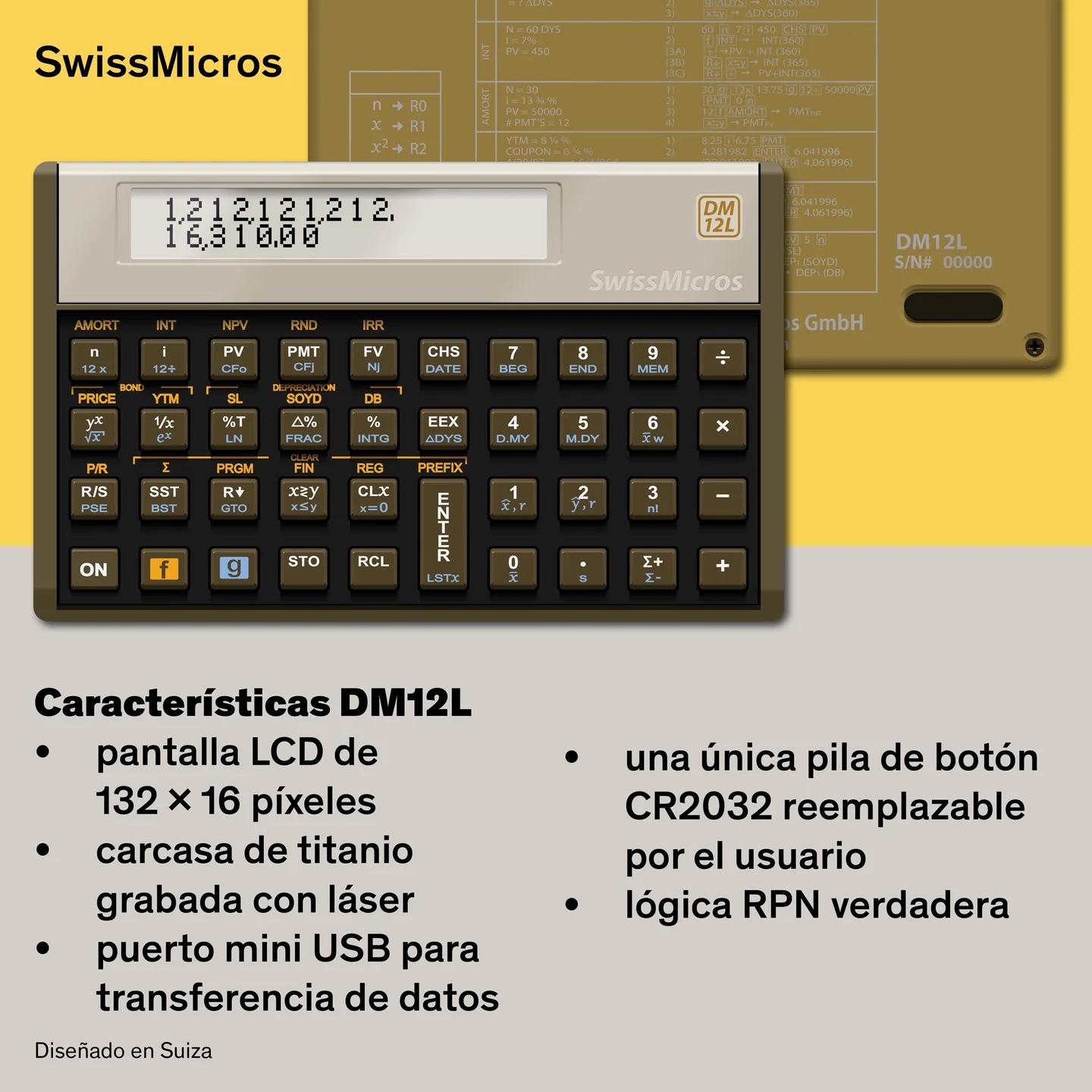 Calculadora financiera DM12L