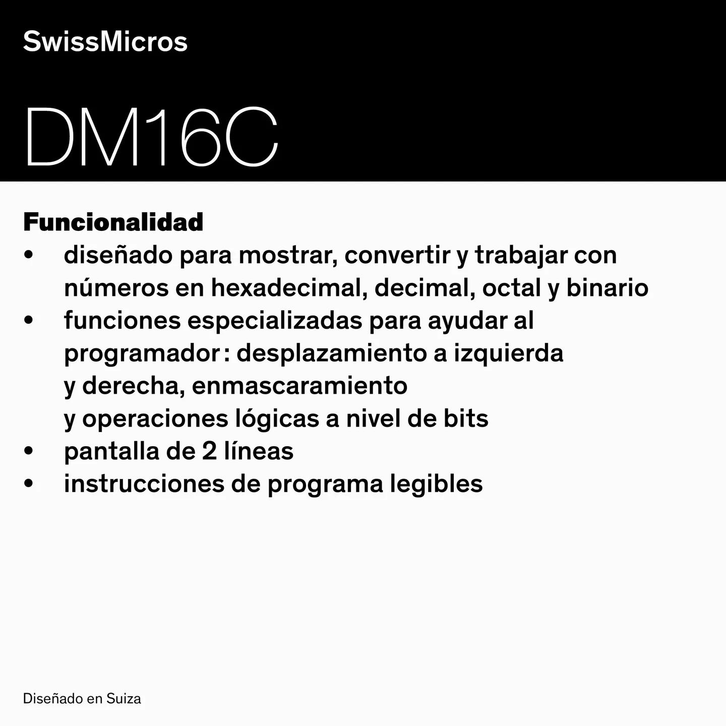 Calculadora para programadores DM16C