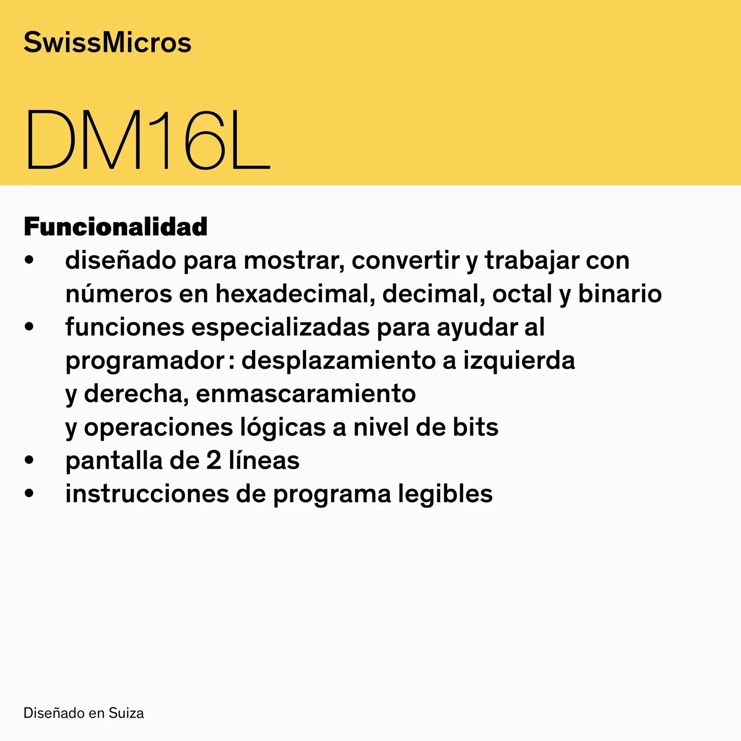 Calculadora para programadores DM16L