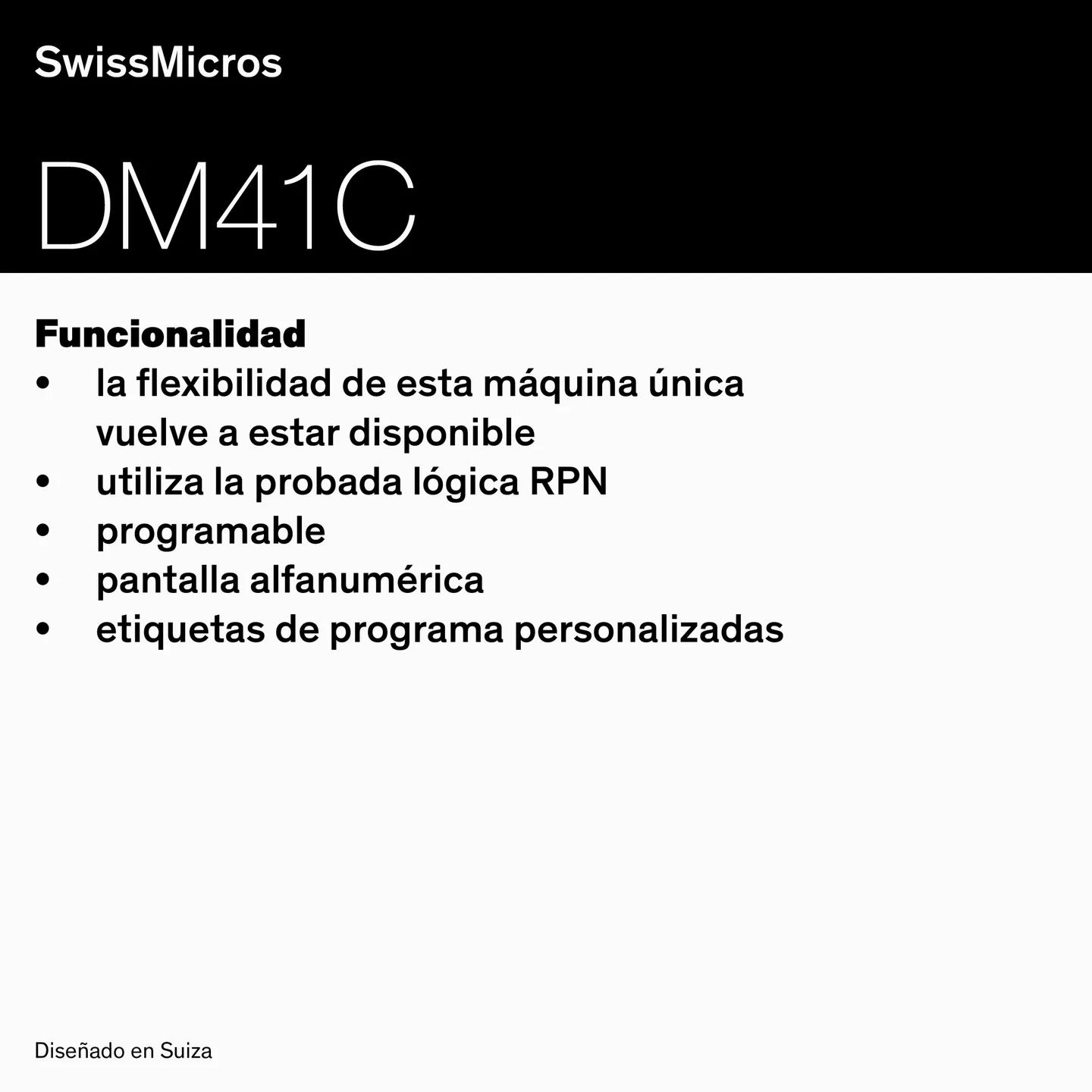 Calculadora del sistema DM41C