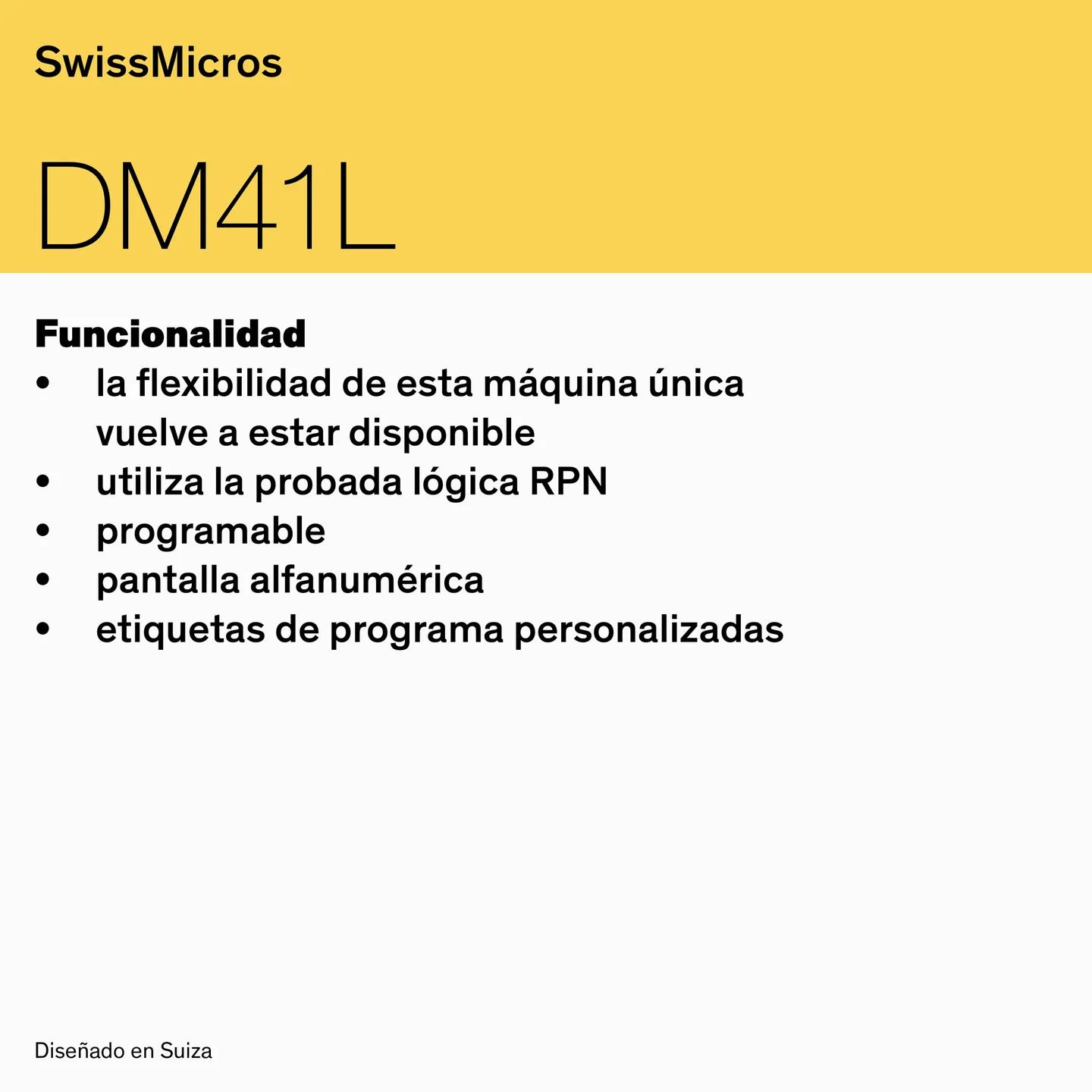 Calculadora del sistema DM41L