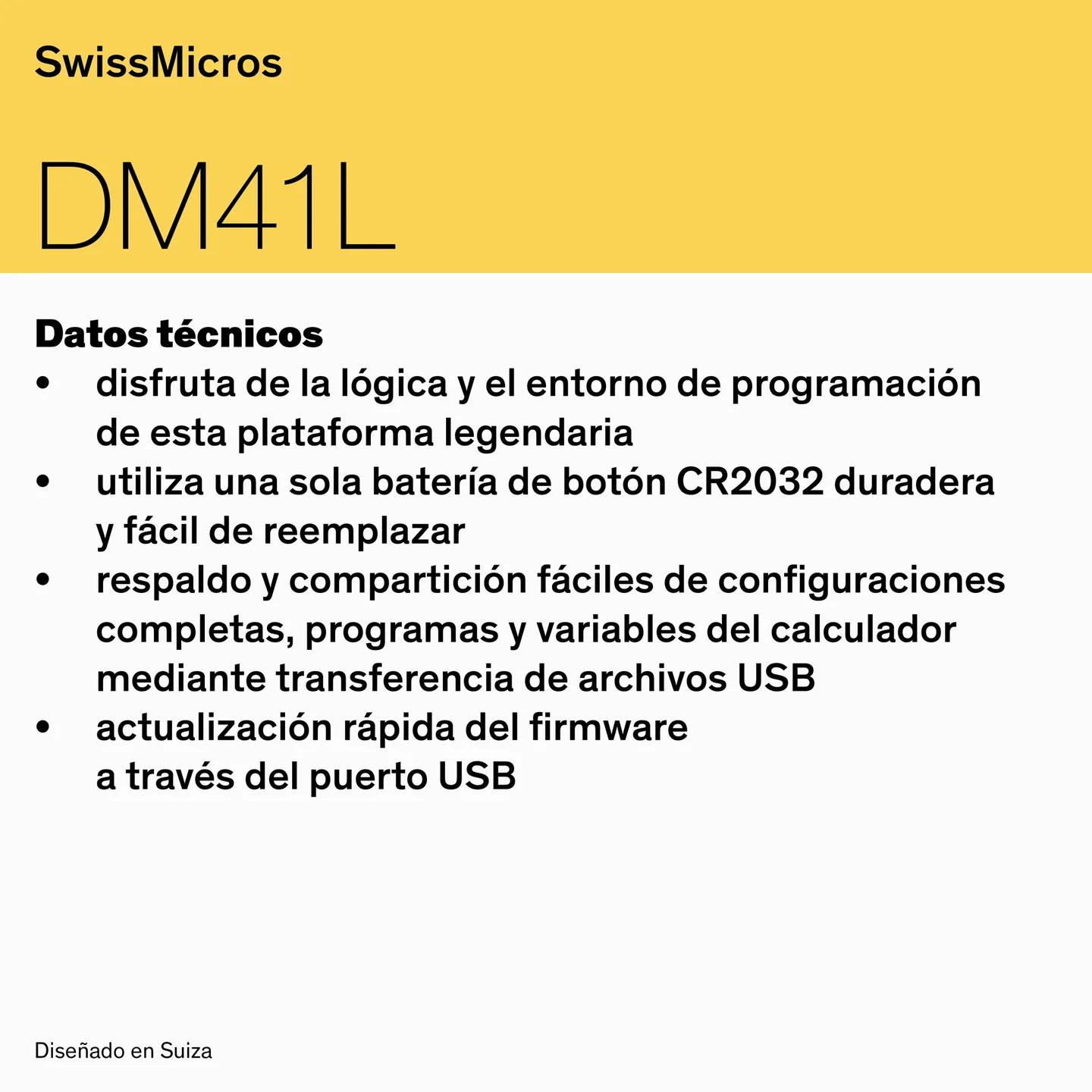 Calculadora del sistema DM41L