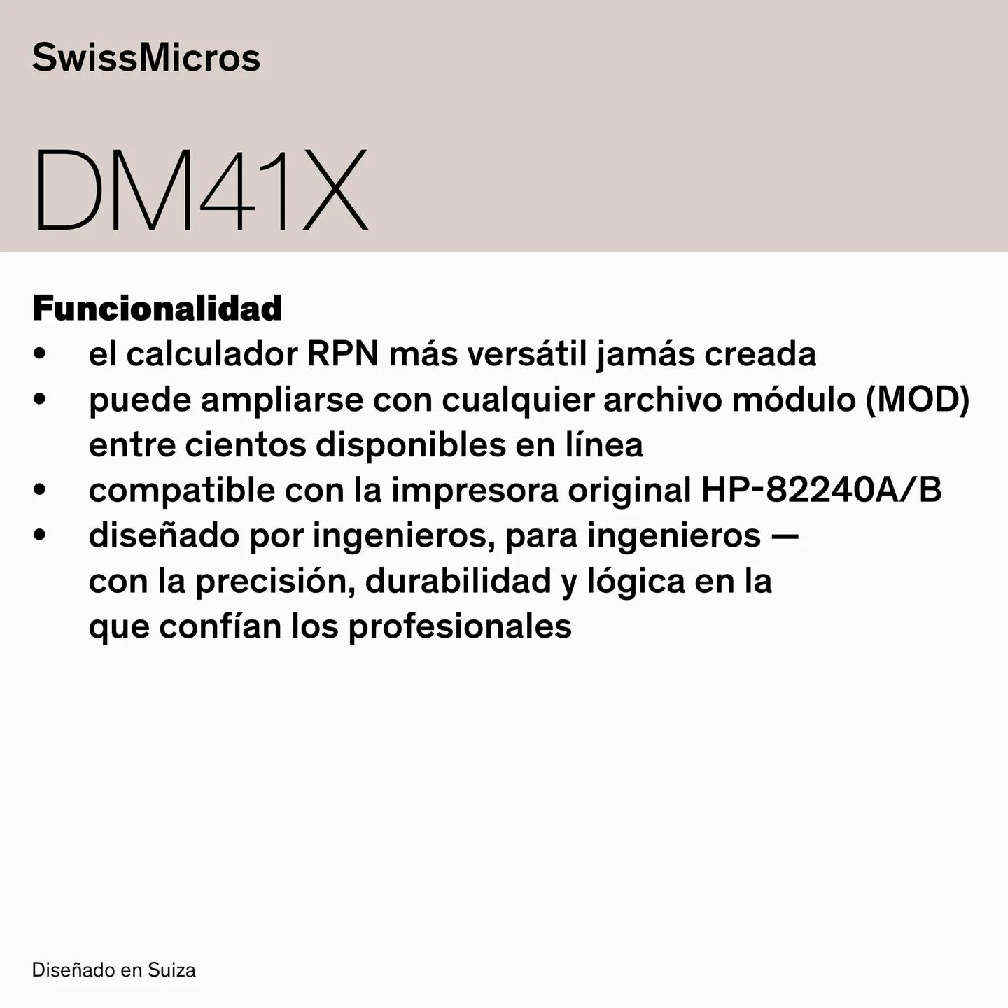 Calculadora del sistema DM41X