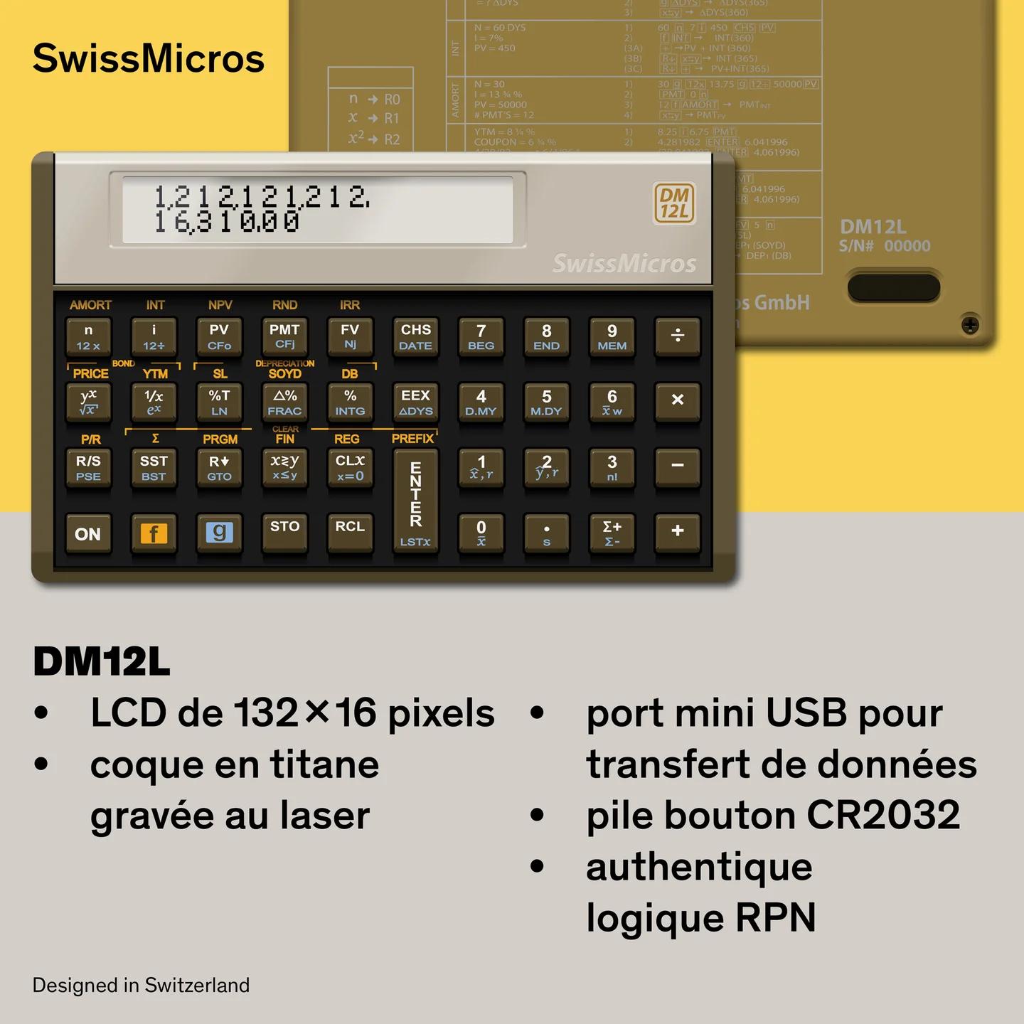 Calculatrice financière DM12L