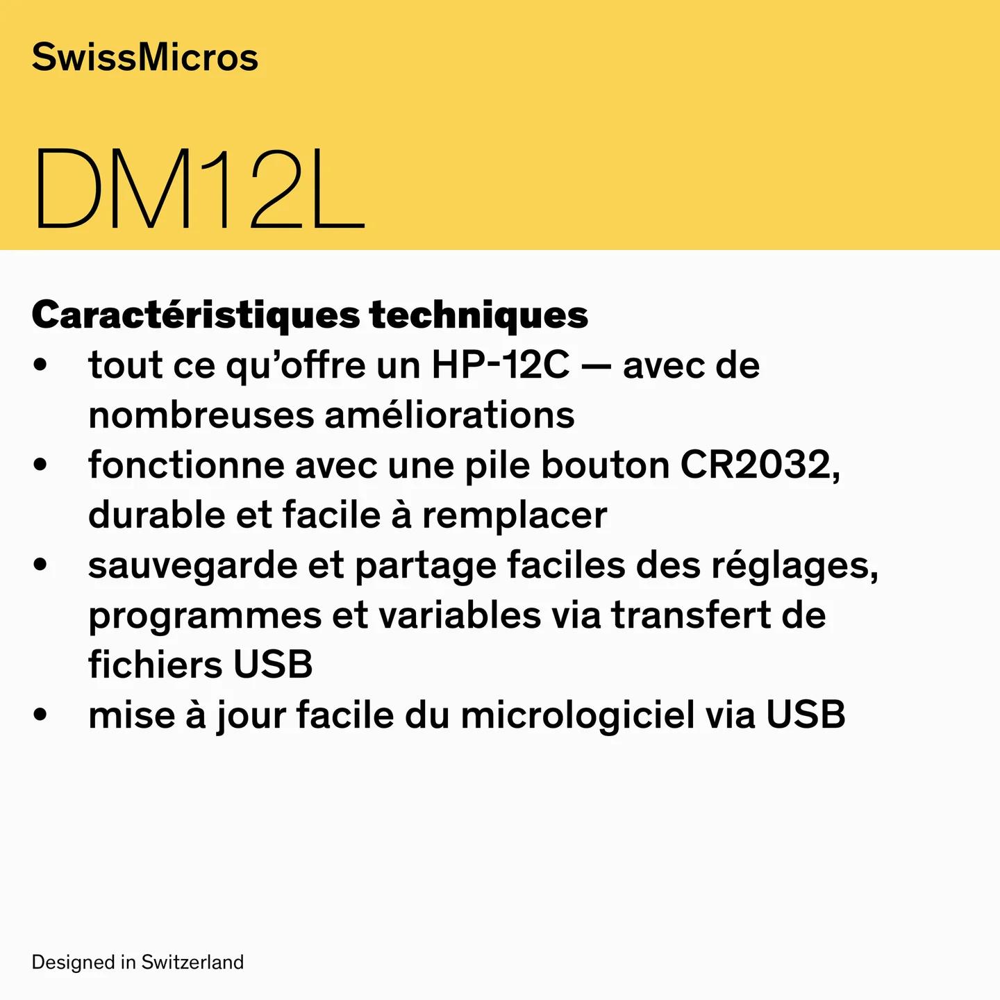 Calculatrice financière DM12L