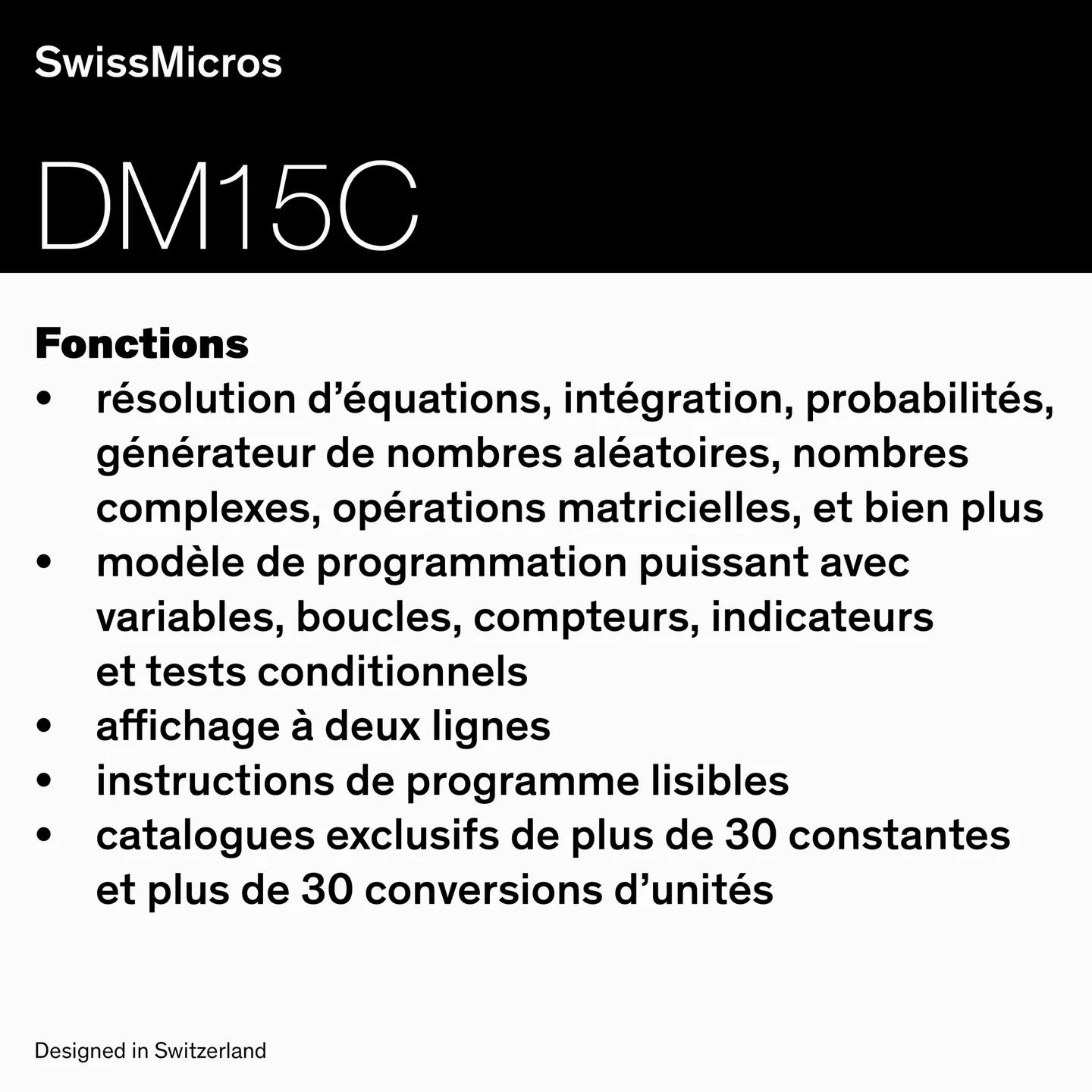 Calculatrice scientifique DM15C