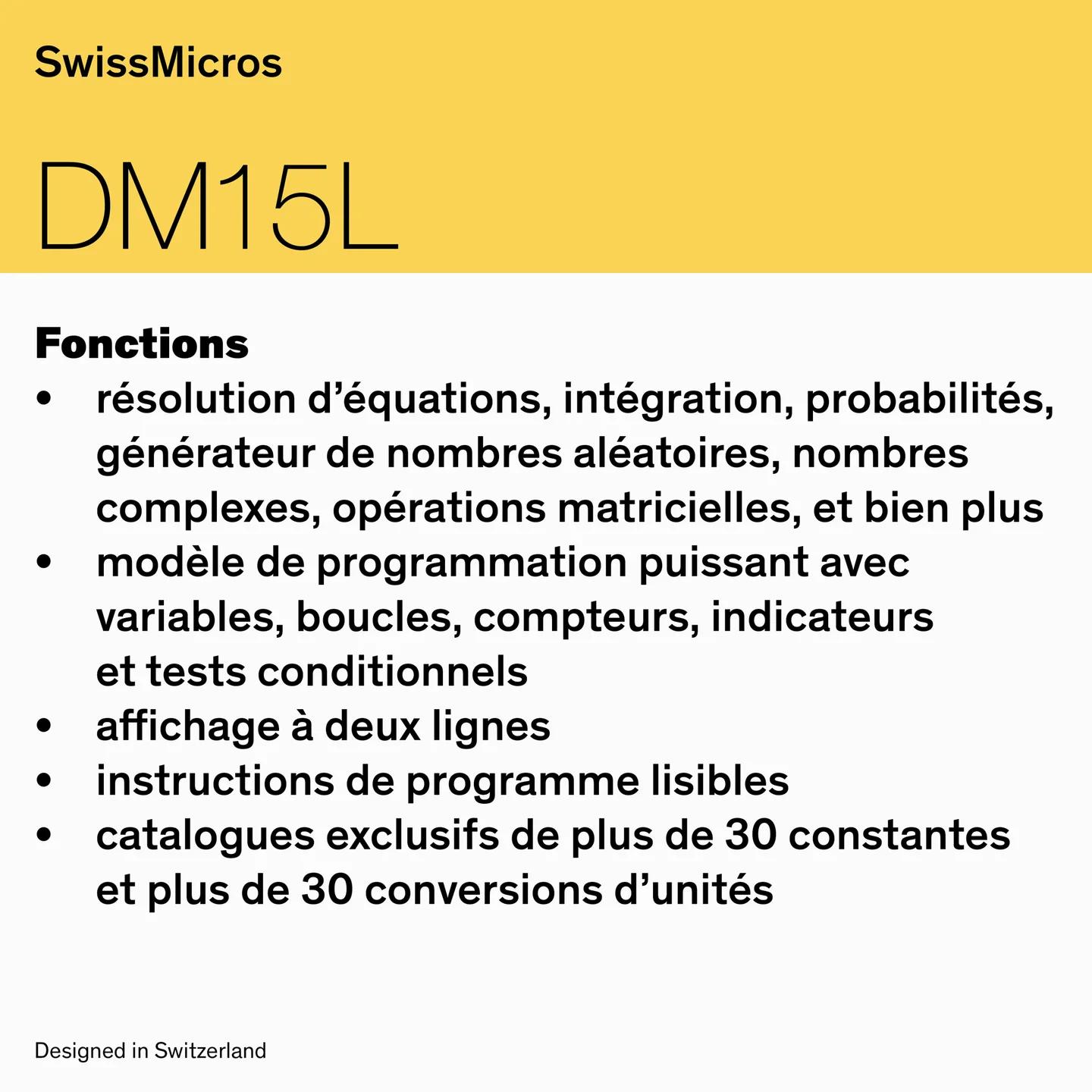 Calculatrice scientifique DM15L