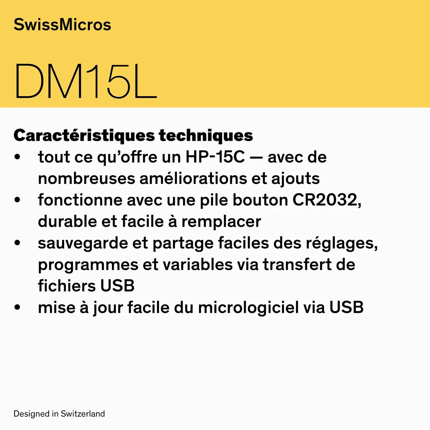 Calculatrice scientifique DM15L