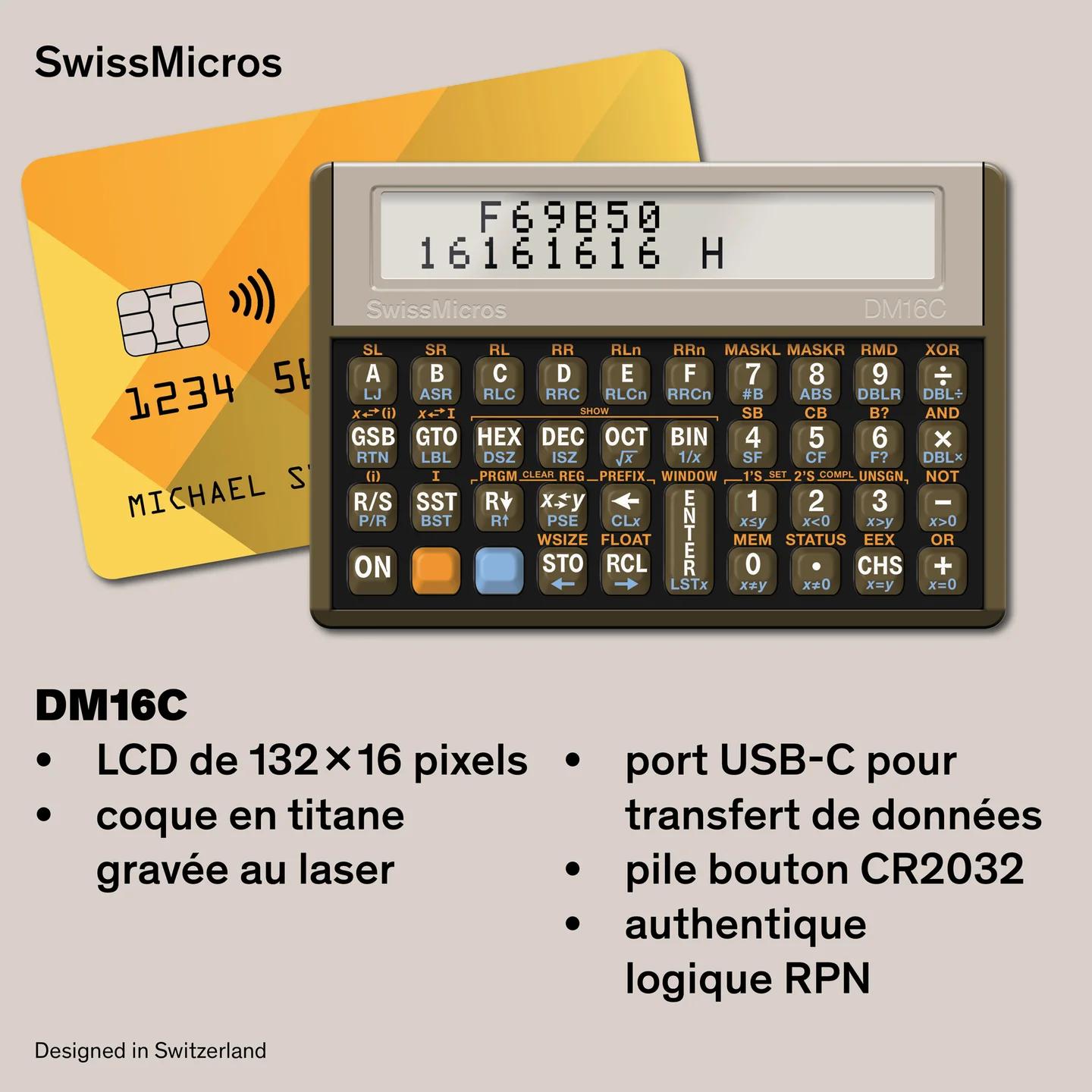 Calculatrice pour programmeurs DM16C