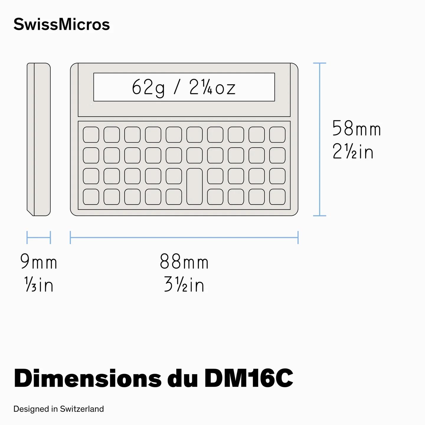 Calculatrice pour programmeurs DM16C