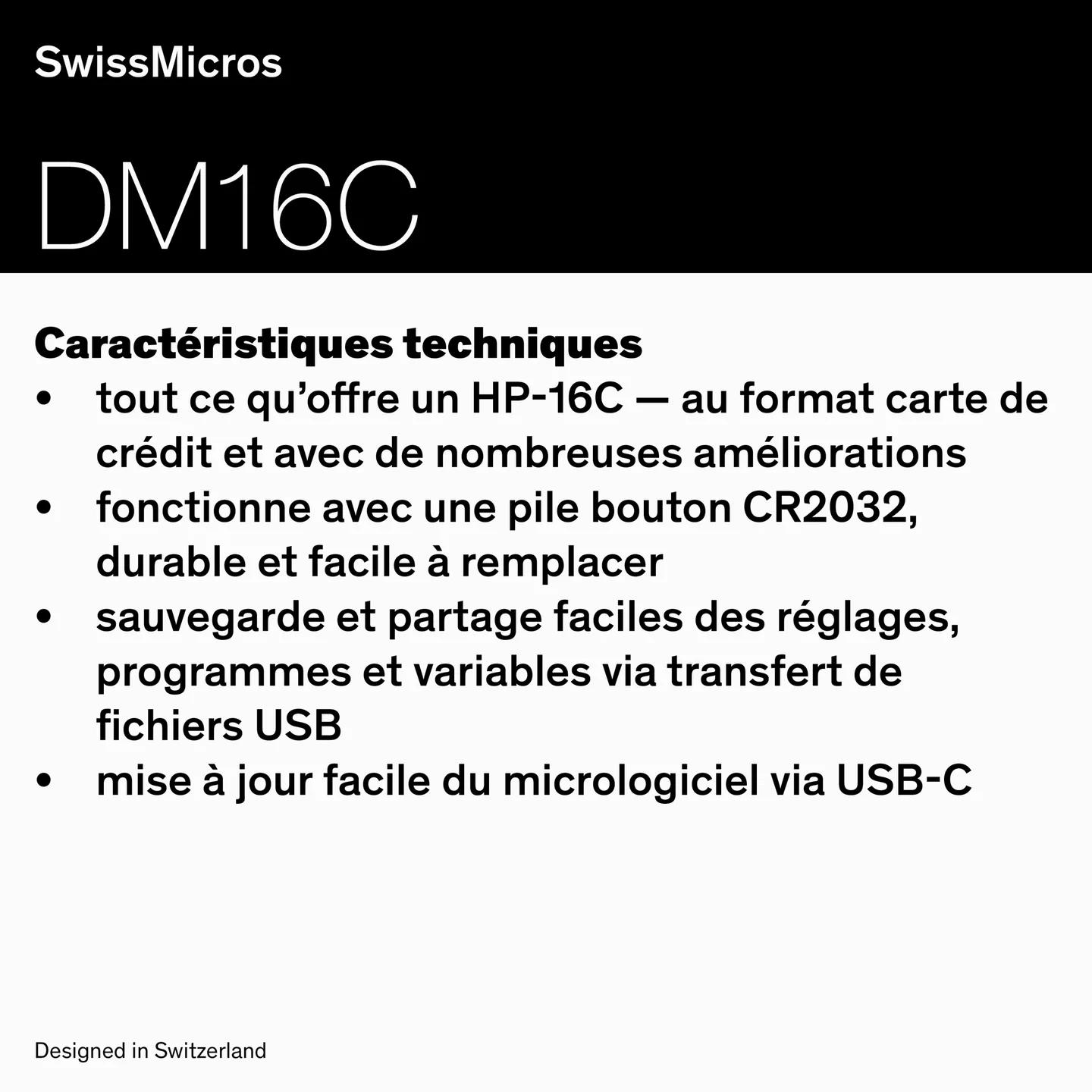 Calculatrice pour programmeurs DM16C