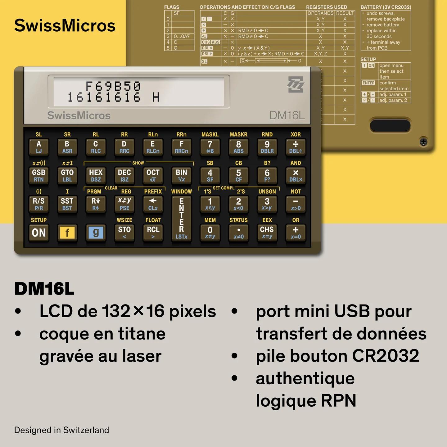 Calculatrice de programmation DM16L