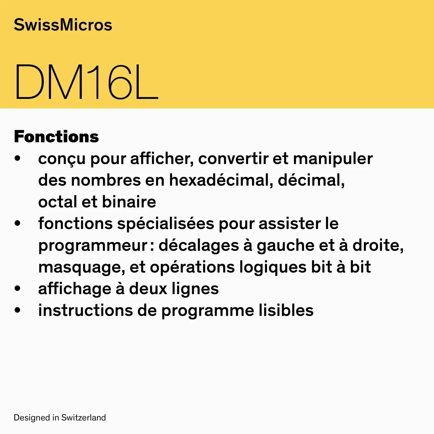 Calculatrice de programmation DM16L