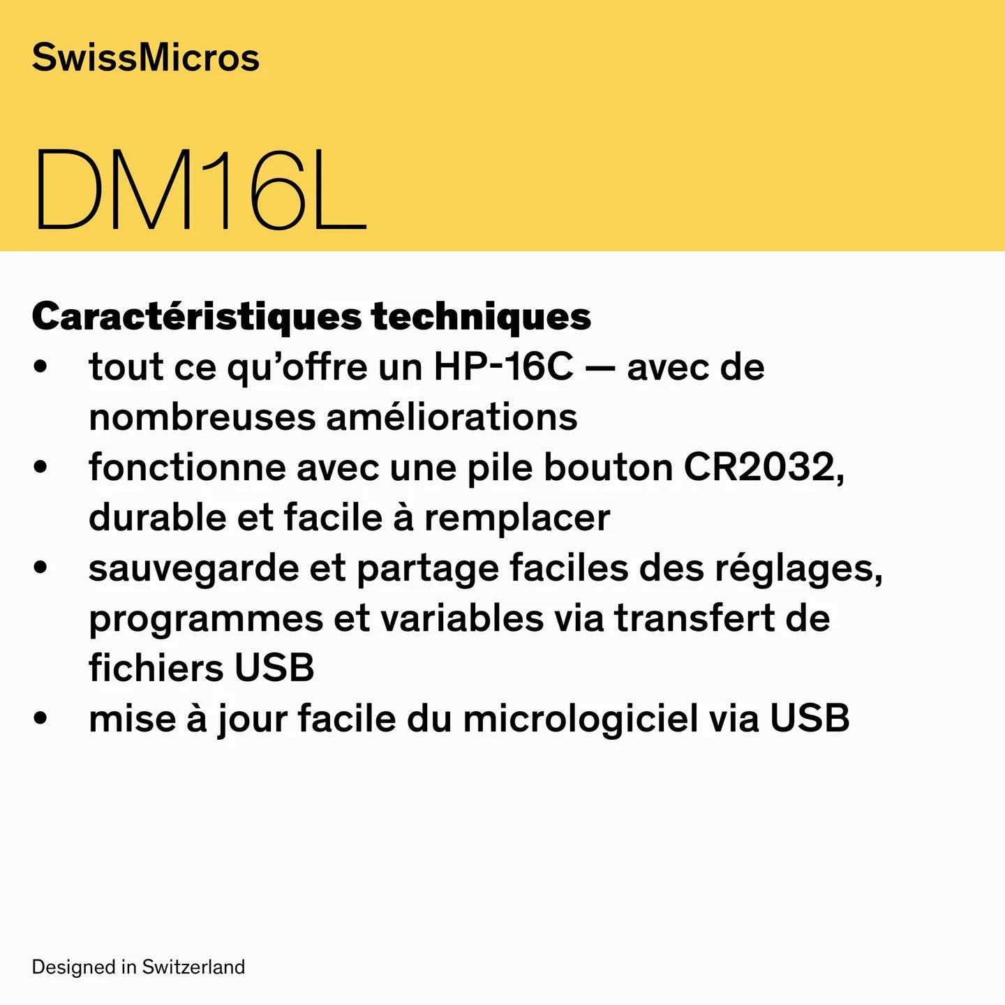 Calculatrice de programmation DM16L