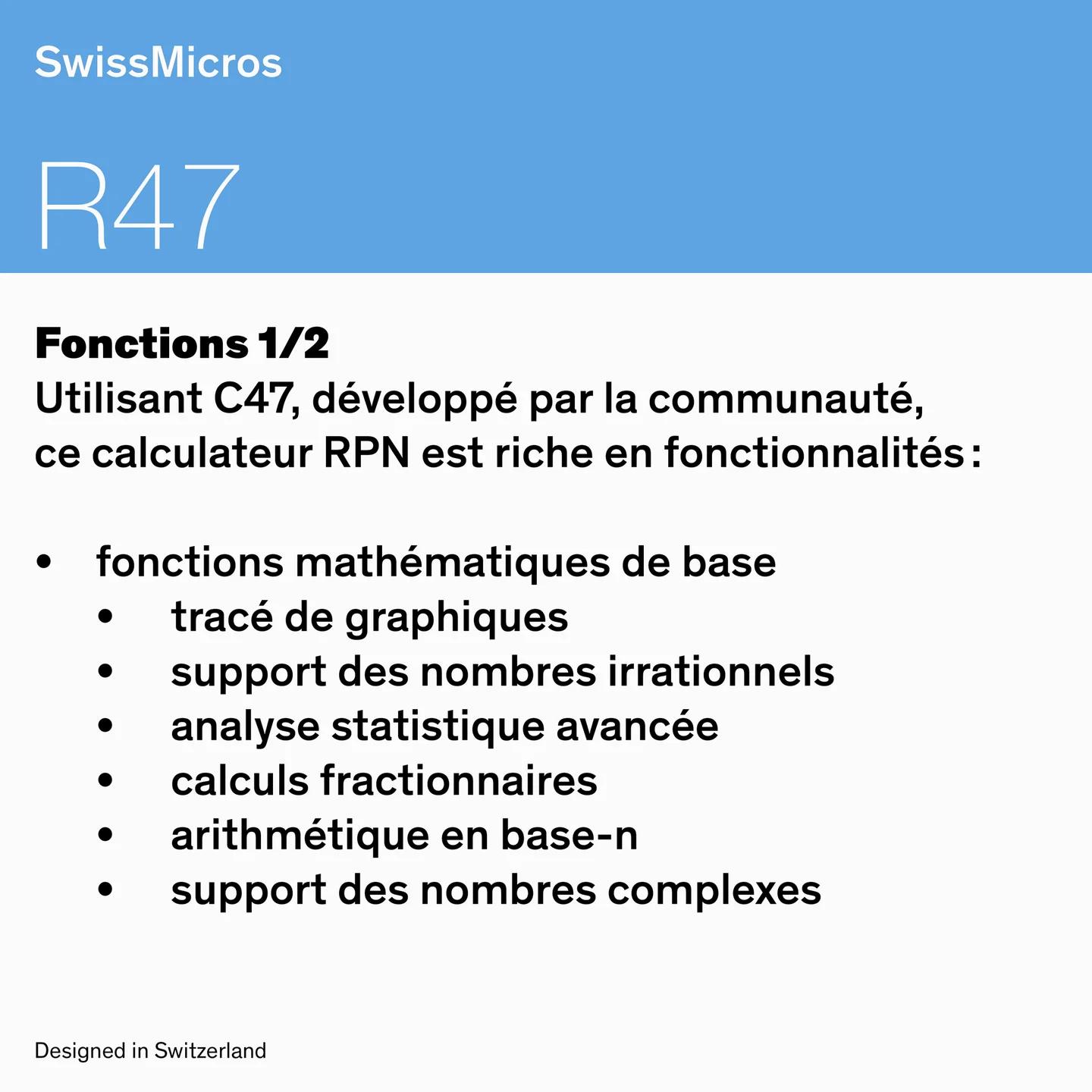 Calculatrice scientifique R47