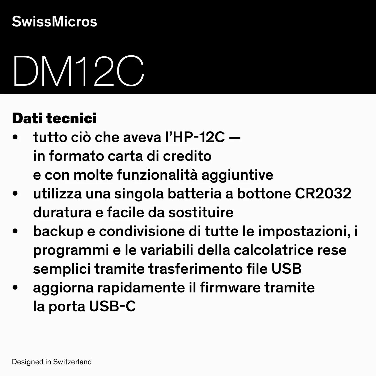 Calcolatrice finanziaria DM12C