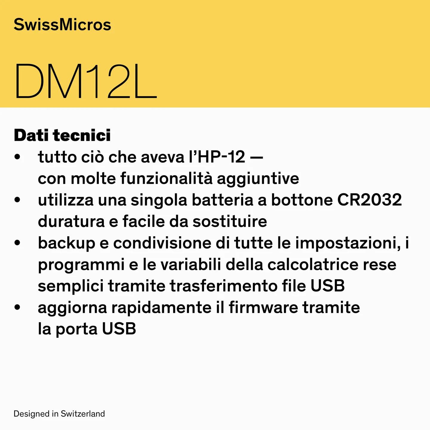 Calcolatrice finanziaria DM12L