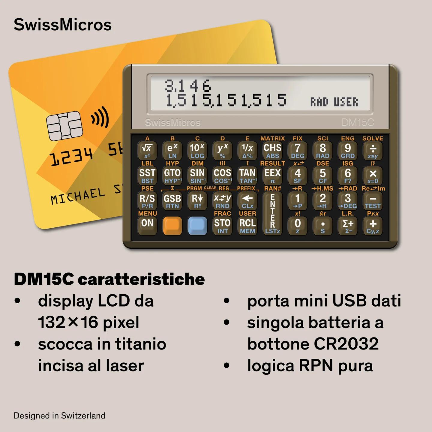 Calcolatrice scientifica DM15C