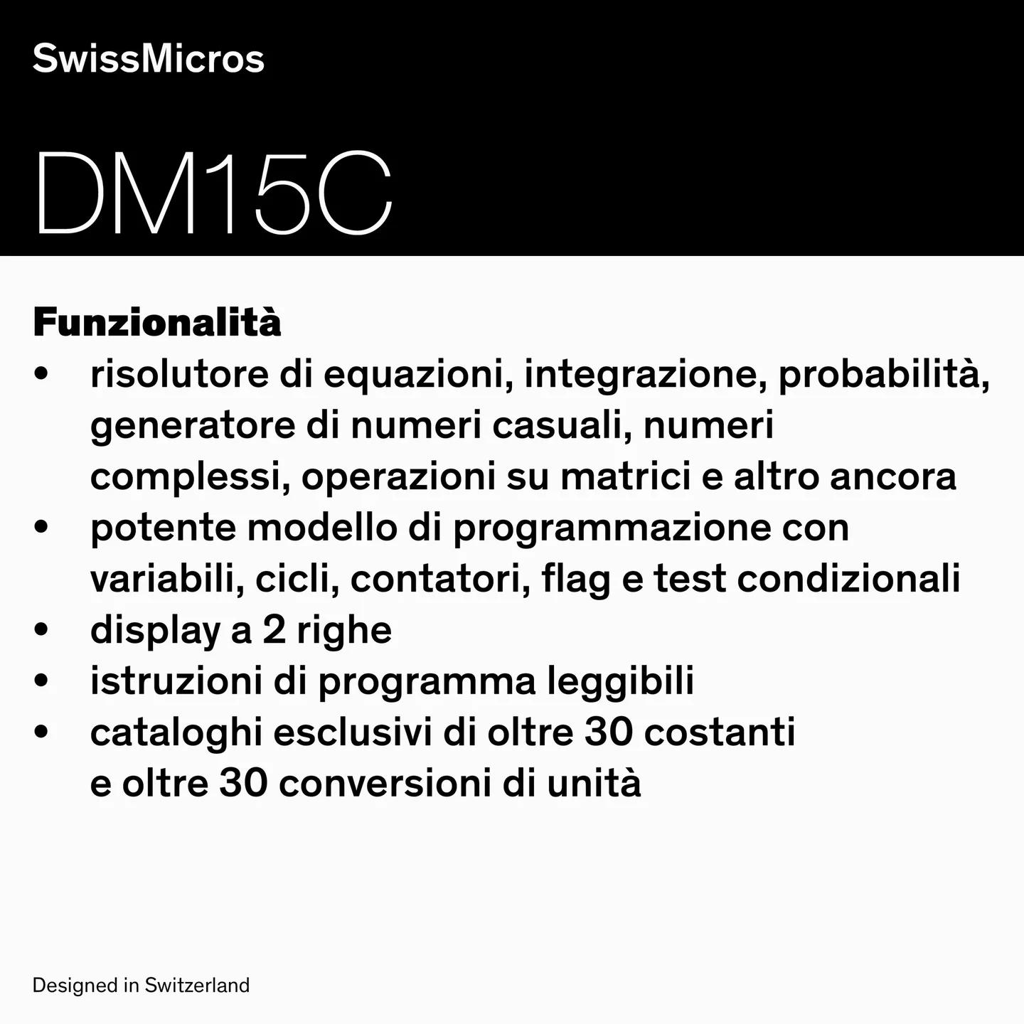 Calcolatrice scientifica DM15C