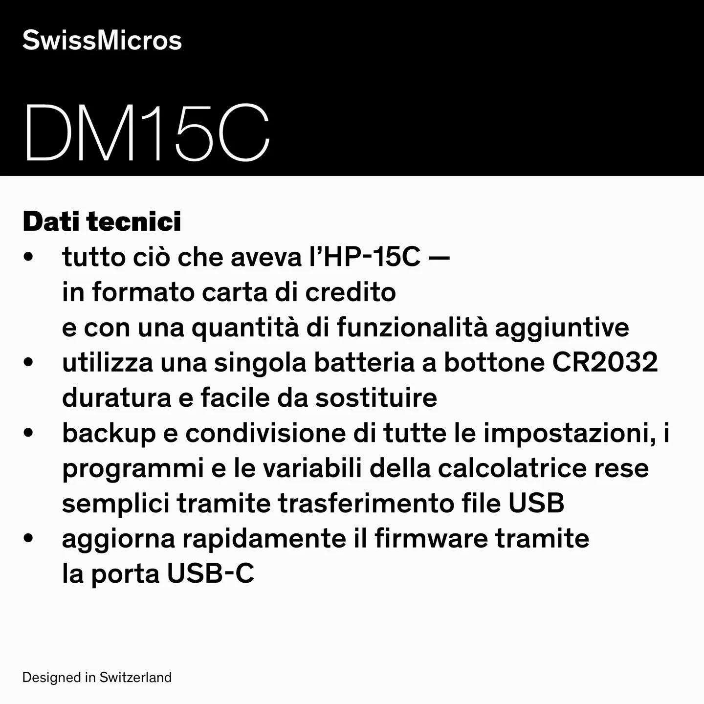 Calcolatrice scientifica DM15C