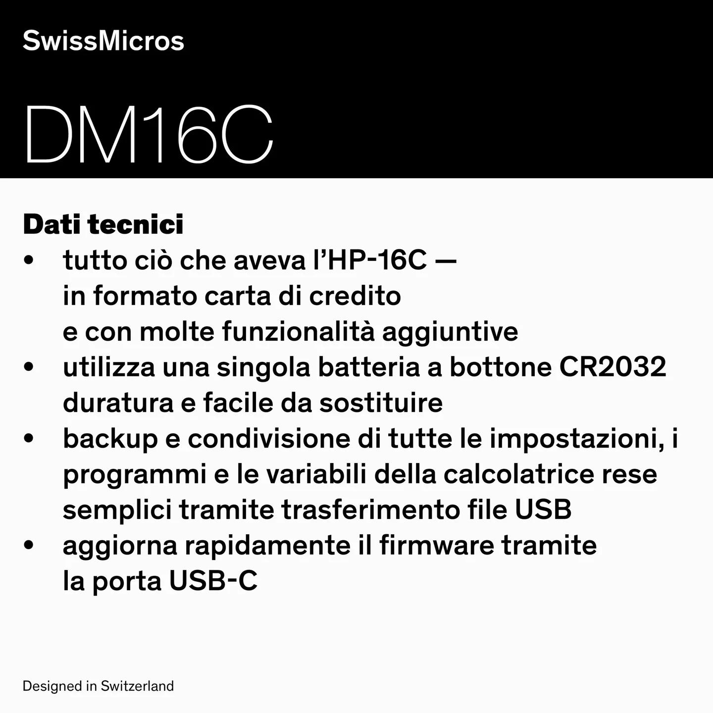 Calcolatrice per programmatori DM16C