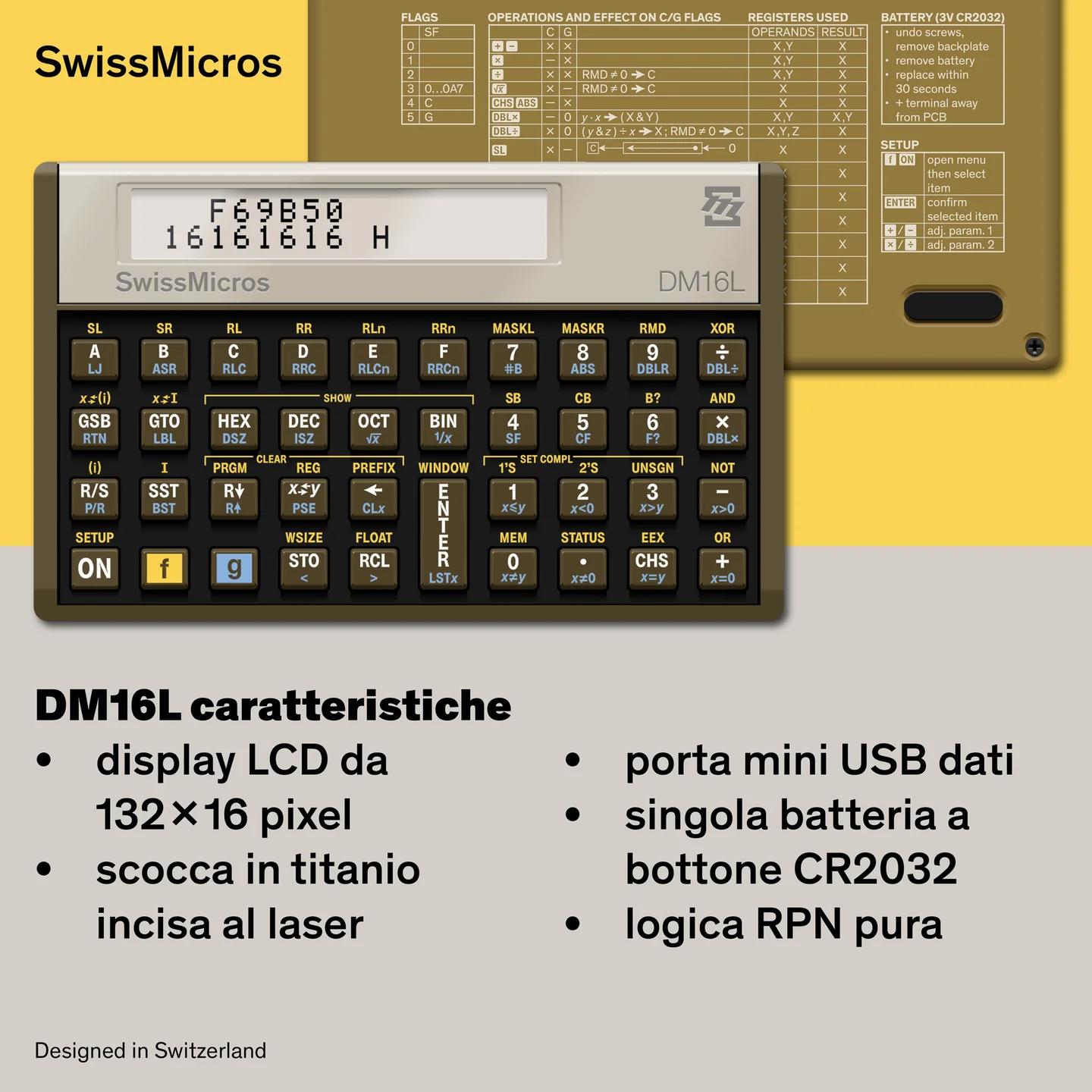 Calcolatrice per programmatori DM16L