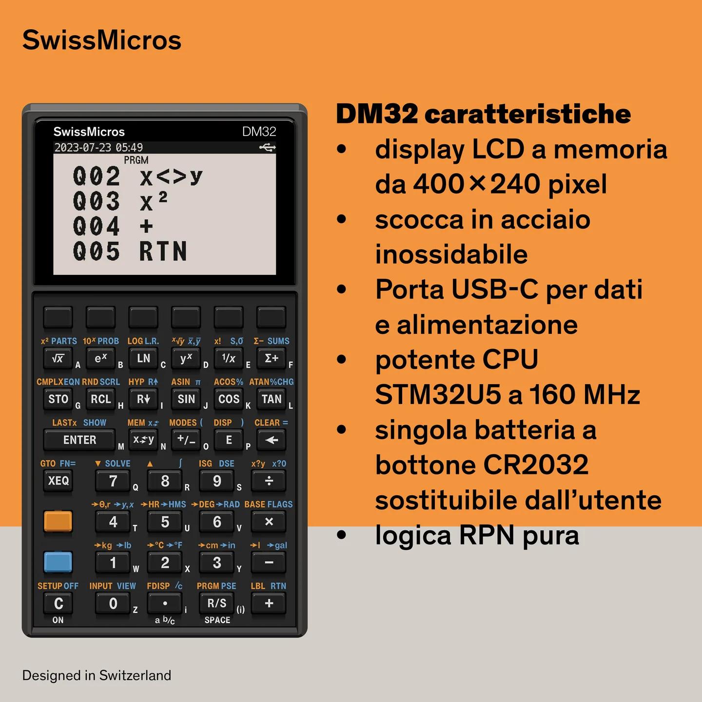 Calcolatrice scientifica DM32