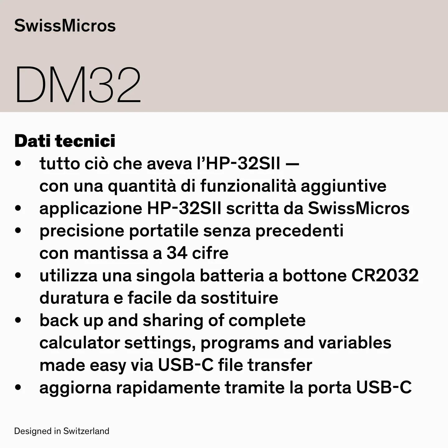 Calcolatrice scientifica DM32